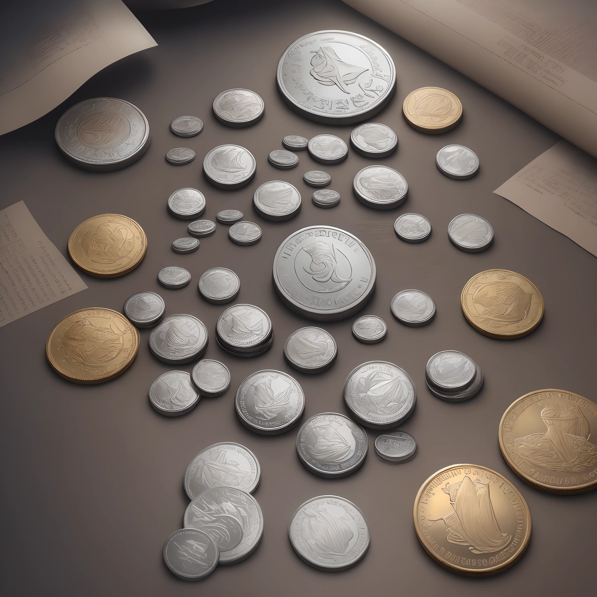 Make designs with silver coins on clothing silver coins clothing design