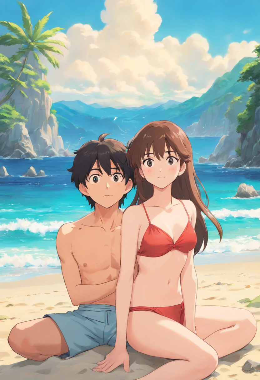 NSFW - photograph of beautiful 18 year old couple, on beach, "Am I sucking your dick well? Deeper please"