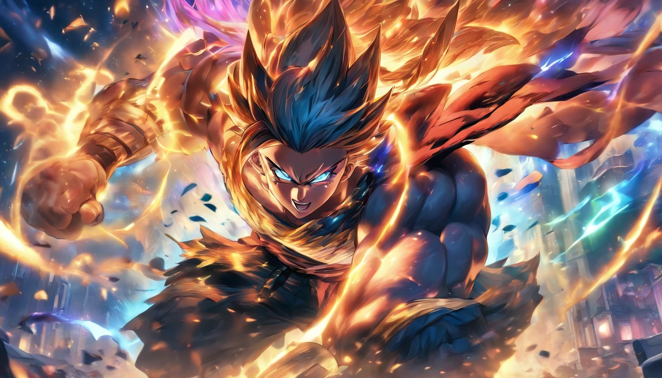 Sett, Hard Punches, Meta Human Muscle, Blow of the Night, Invincible Master, Resilient Man, League Of Legends, Fantastic, Epic, 3D, HD, 8k, HDR, Anime Reallity, Anime Detailed, Anime Style, Super Detailed, High Detailed. Final Detailed.