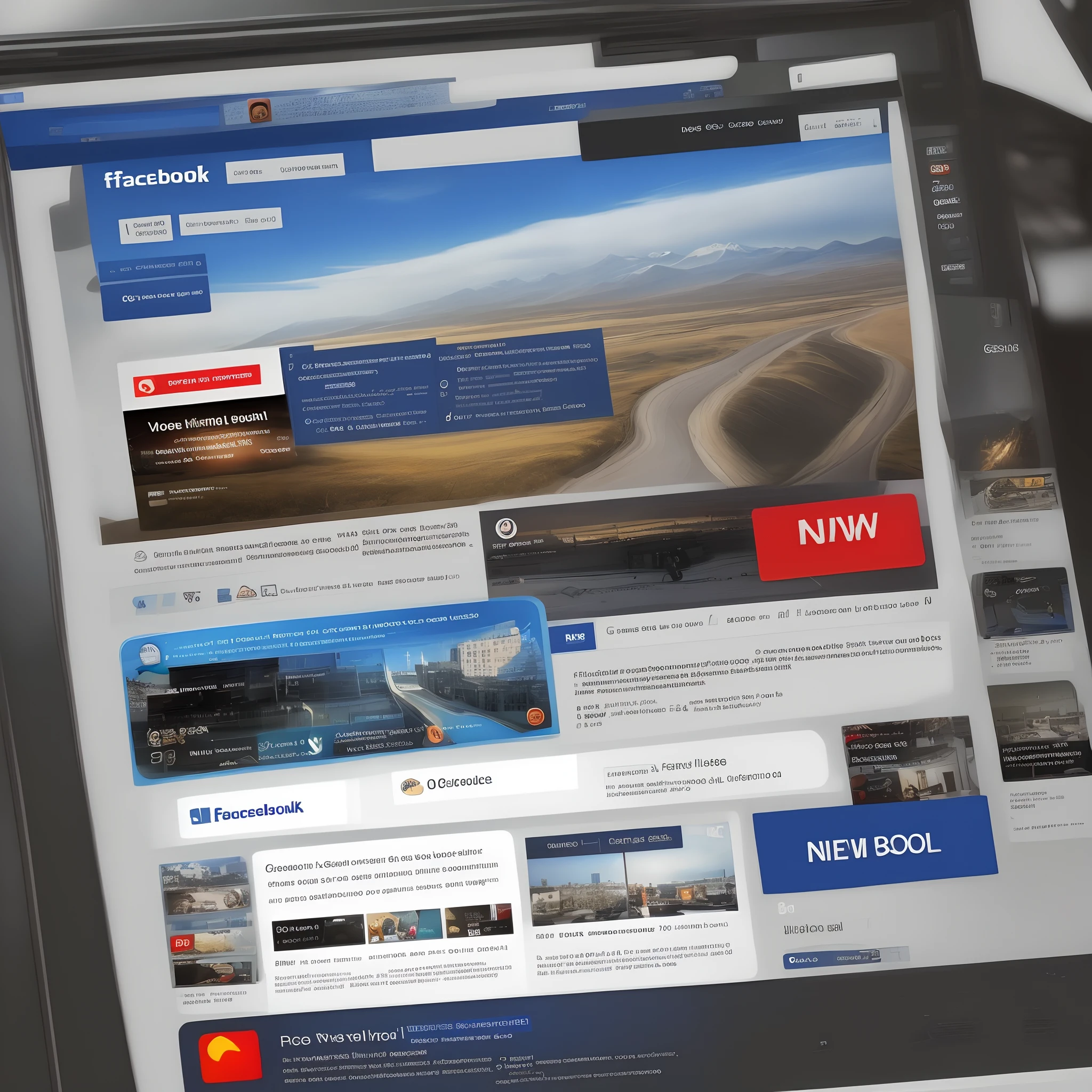 Create 640 × 360 facebook cover photo for news channel