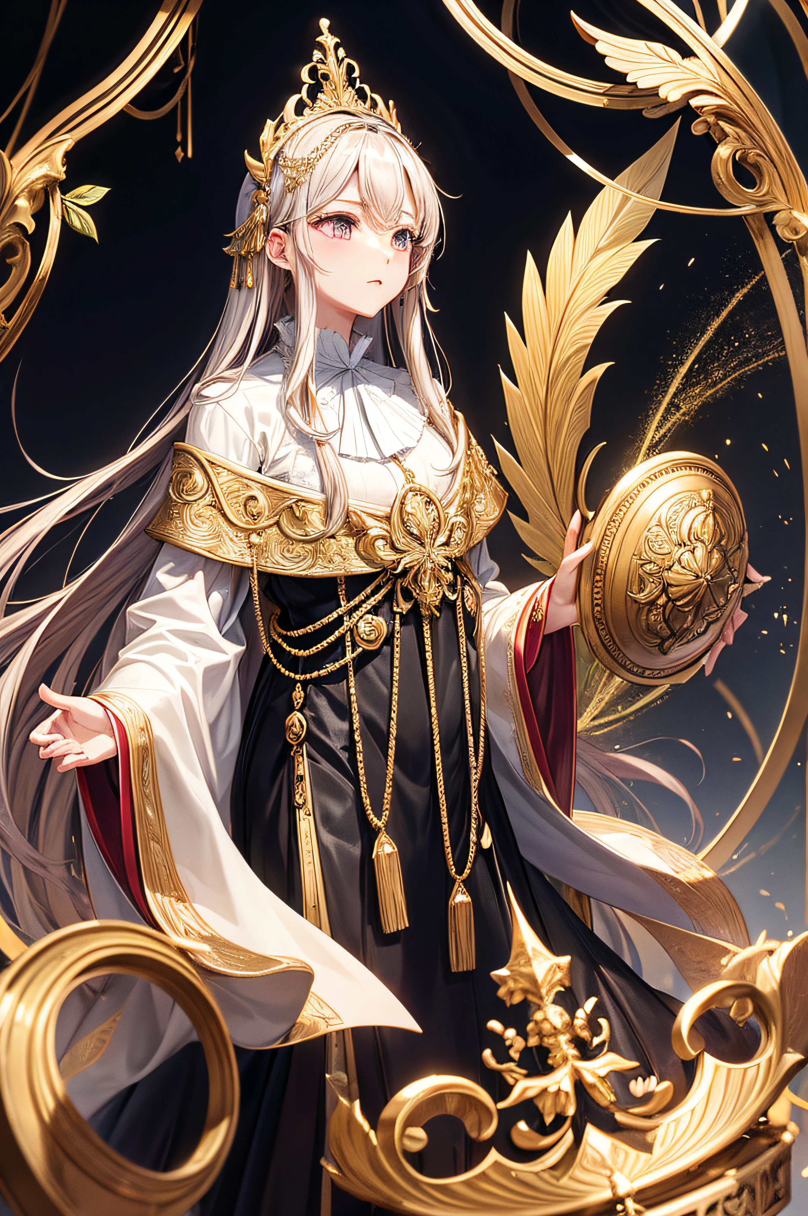 a cool、opulent、grand、​masterpiece、vestments、Beautiful fece