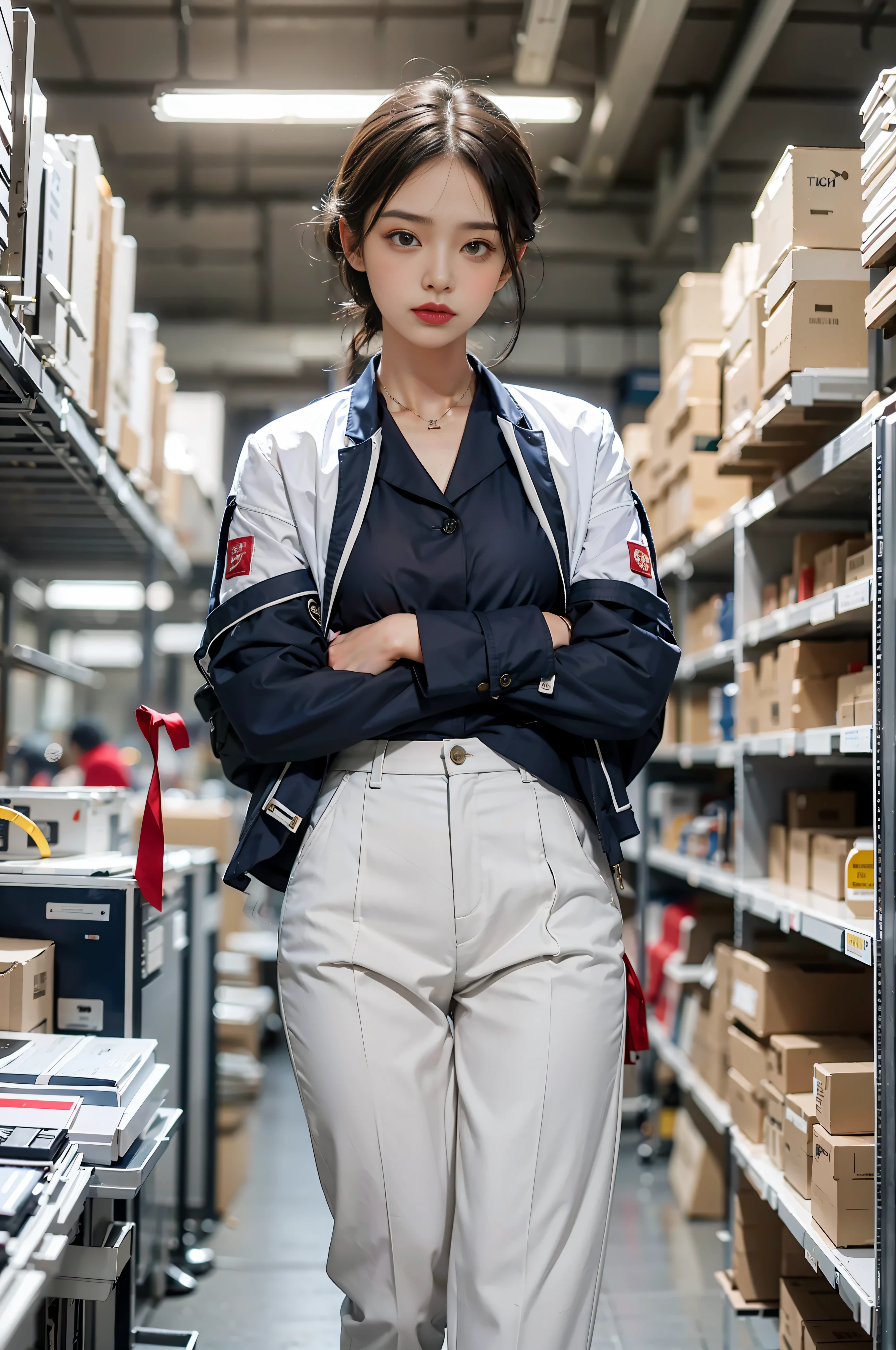 (masterpiece:1.3, top-quality), ultra high res, ultra detailed, (realistic, photorealistic:1.4), beautiful illustration, perfect lighting, colorful, depth of fields, looking at viewer, (face focus, upper body), (((1girl, 独奏))), hight school girl, gravure model, (large breasts:0.8),large ass,(((seductive thighs, skindentation))), (middle hair:1.2, half updo:1.2), light brown hair, bangs, braided bangs, dark brown eyes, drooping eyes, parted lips, shiny skin, beautiful hair, beautiful face, extremely detailed face, beautiful detailed eyes,(1 person、alone), Beautiful woman, Anatomically perfect body, thin、(stewardess、Cabin attendant), Japan Aviation Uniforms、Jacket、skirt、(Looking down:1.2), (Pussy juice:1.1)、(hug my chest:1.2)、20-year-old、(Highest quality)、Black Hair, (Half Up:1.1), Inside the plane、(8K, High resolution)、(shy:1.4)、Mid-chest, (vapor:1.1), (Embarrassing:1.3), Showing nipples under shirt,big breasts,