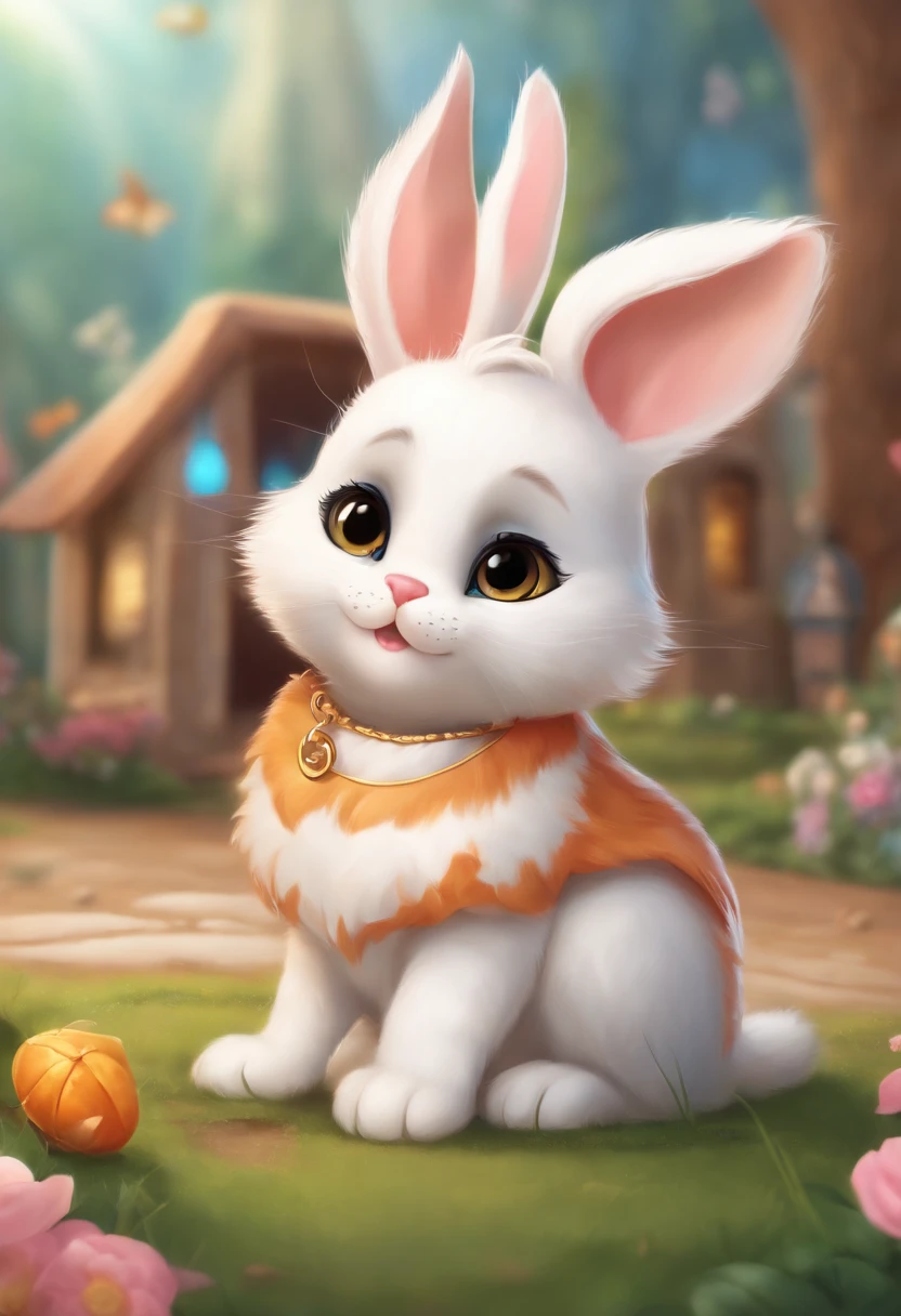 cartoon cat, cute puppy, edgy bunny, hamster, (best quality,highres:1.2), vibrant colors, soft lighting