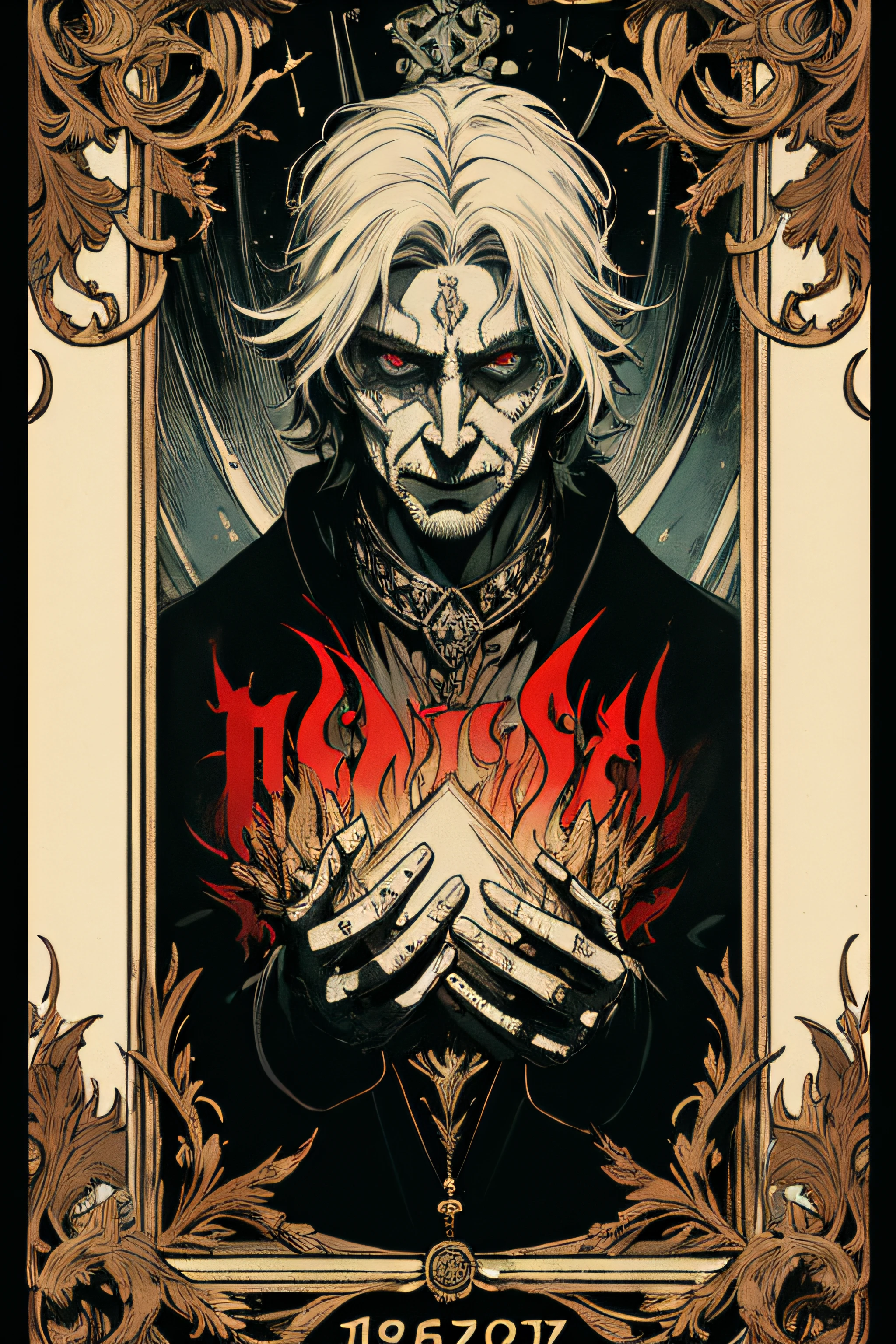 (Masterpiece, Best Quality), 8k Wallpaper, highly detailed, poster, Faust 1926, Germanic folklore, German expressionist, horror thriller cinematic movie poster,