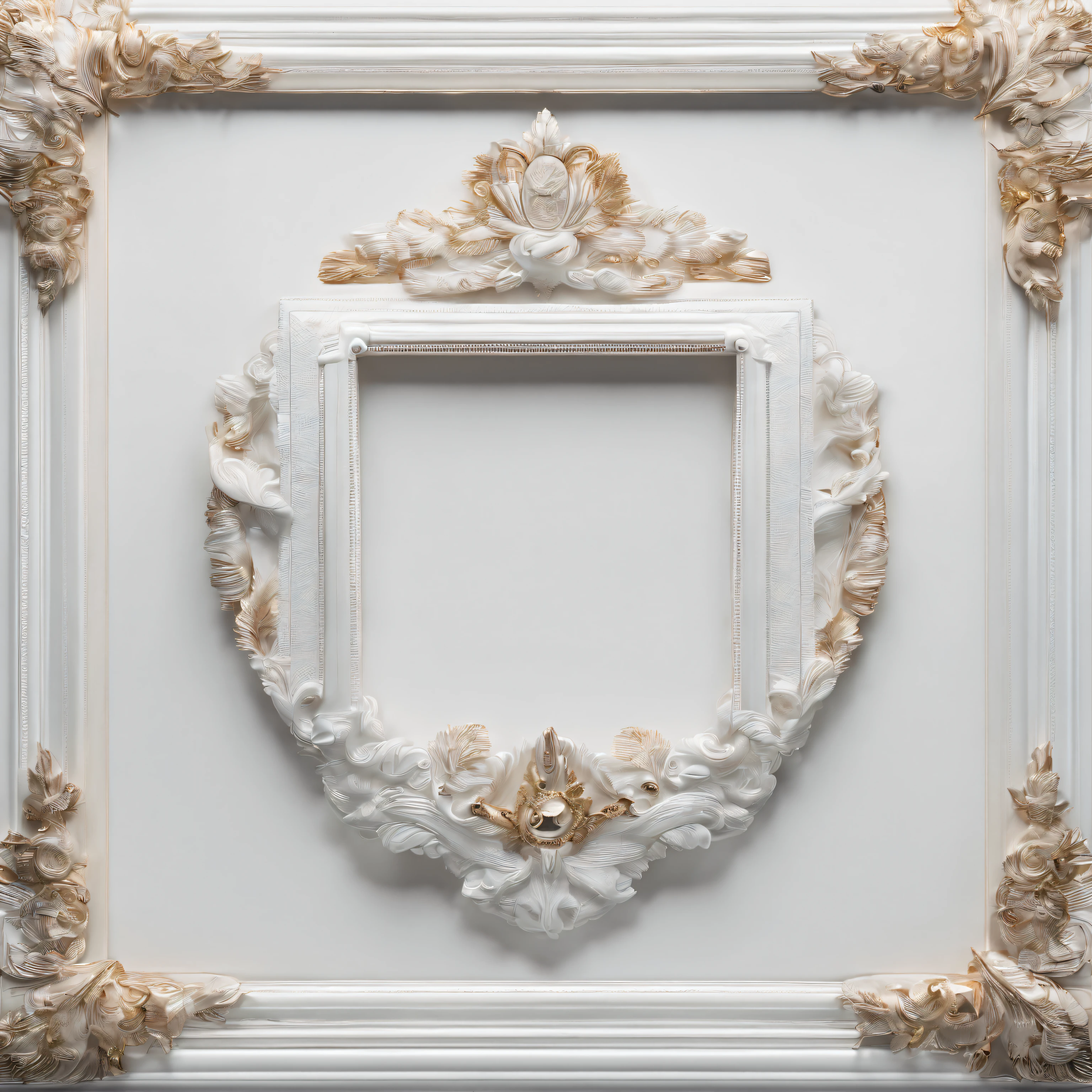 Close up of white photo frame，