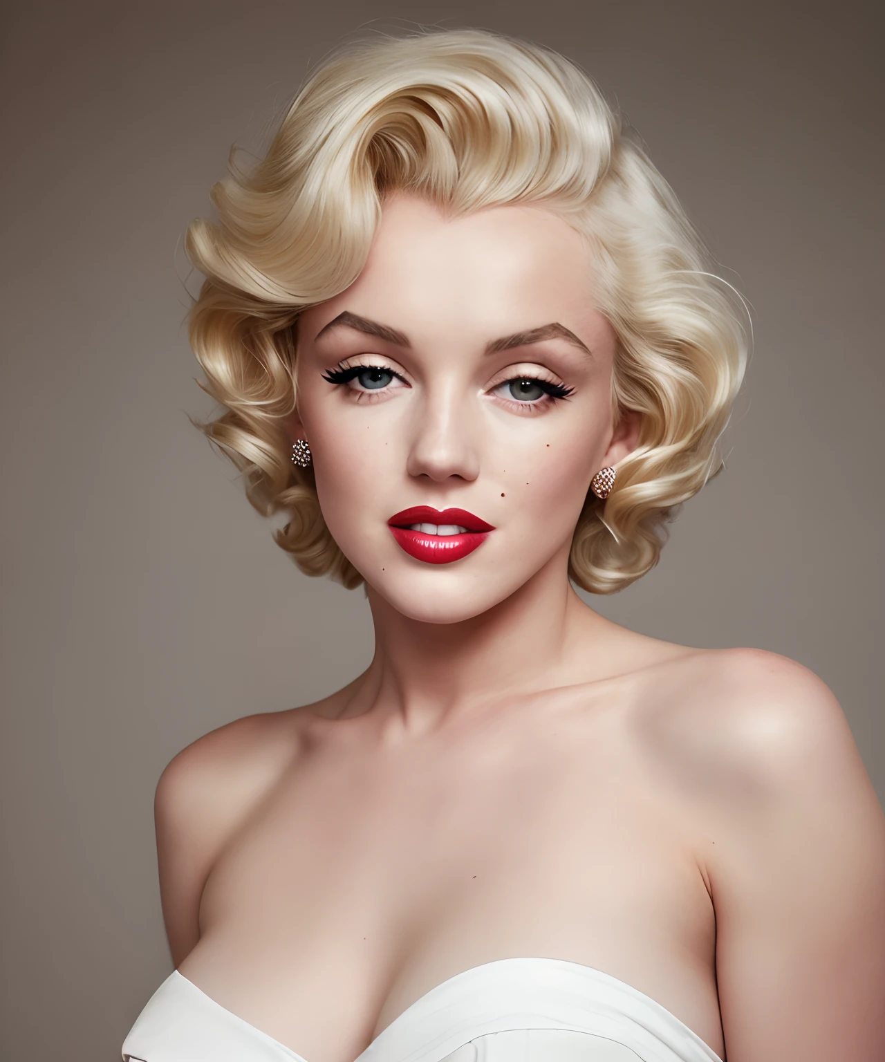 ((pale skin)),  ((pearl skin)), portrait of Marilyn Monroe 01((stunningly attractive)) a sexy woman((perfect feminine face)), intricate, 8k, highly detailed, (extremely detailed CG unity 8k wallpaper), Hyper realistic full shot body image, beautiful (skinny) sexy, trending on CGSociety, [[[Intricate skin texture]]], High Detail, Sharp focus, dramatic, volumetric lighting, digital painting, intense, modelshoot style, (extremely detailed CG unity 8k wallpaper),  photo of the most beautiful artwork in the world, pearl skin, professional majestic  Intricate, High Detail, Sharp focus, dramatic, photorealistic