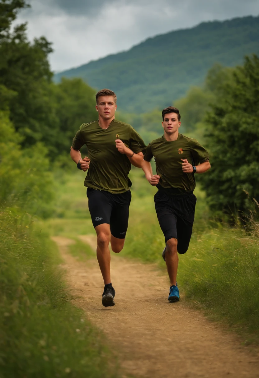 army cadets jogging