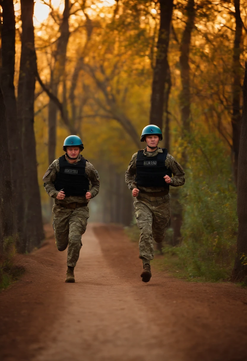 army cadets jogging