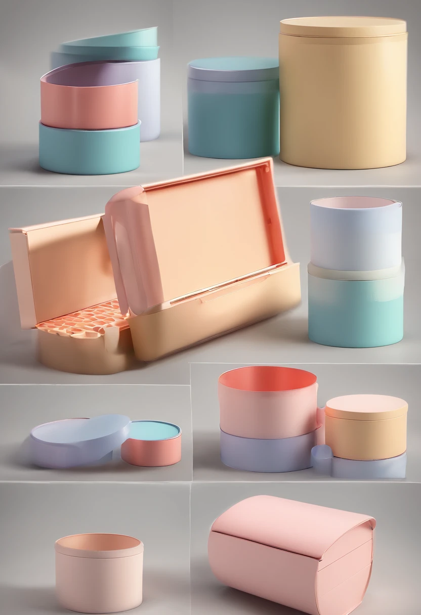 Cylindrical cosmetic storage box