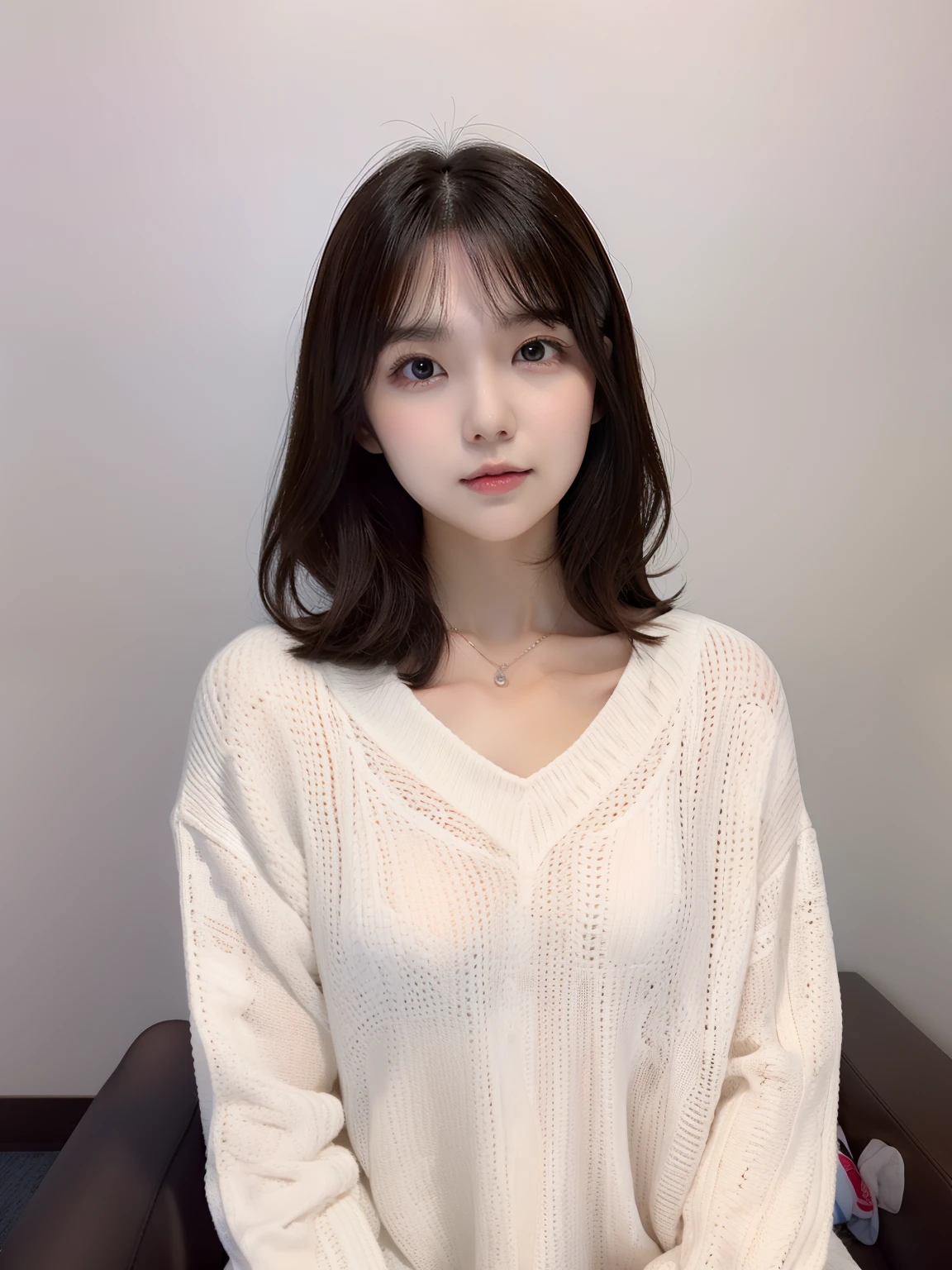 (8k, RAW photos, top quality, masterpiece: 1.2), ultra detailed, super resolution, (real, real photos: 1.37), portraits, high definition RAW color photos, professional photos, very detailed and beautiful, highly detailed, 8k wallpapers, amazing details, huge file size, official art, highly detailed CG Unity 8k wallpapers, highly detailed beautiful girls, highly detailed facesHighly detailed eyes, highly detailed skin, highly detailed fingers, highly detailed nose, highly detailed detailed mouth, perfect anatomy, detailed background, detailed clothes, one girl, (20:1.2), 20s, cute girl, realistic body, petite, white skin, radiant skin, slim body, handsome body, black hair, short hair, (dull bangs: 1.2), smile, cute, youthful, pretty face, Realistic face, delicate eyes, sagging eyes, cute loungewear, see-through, earrings, camera gaze, cowboy shot, front facing, lying together on a standing bed, contrapposto, dynamic lighting, medium breasts, cowboy shot