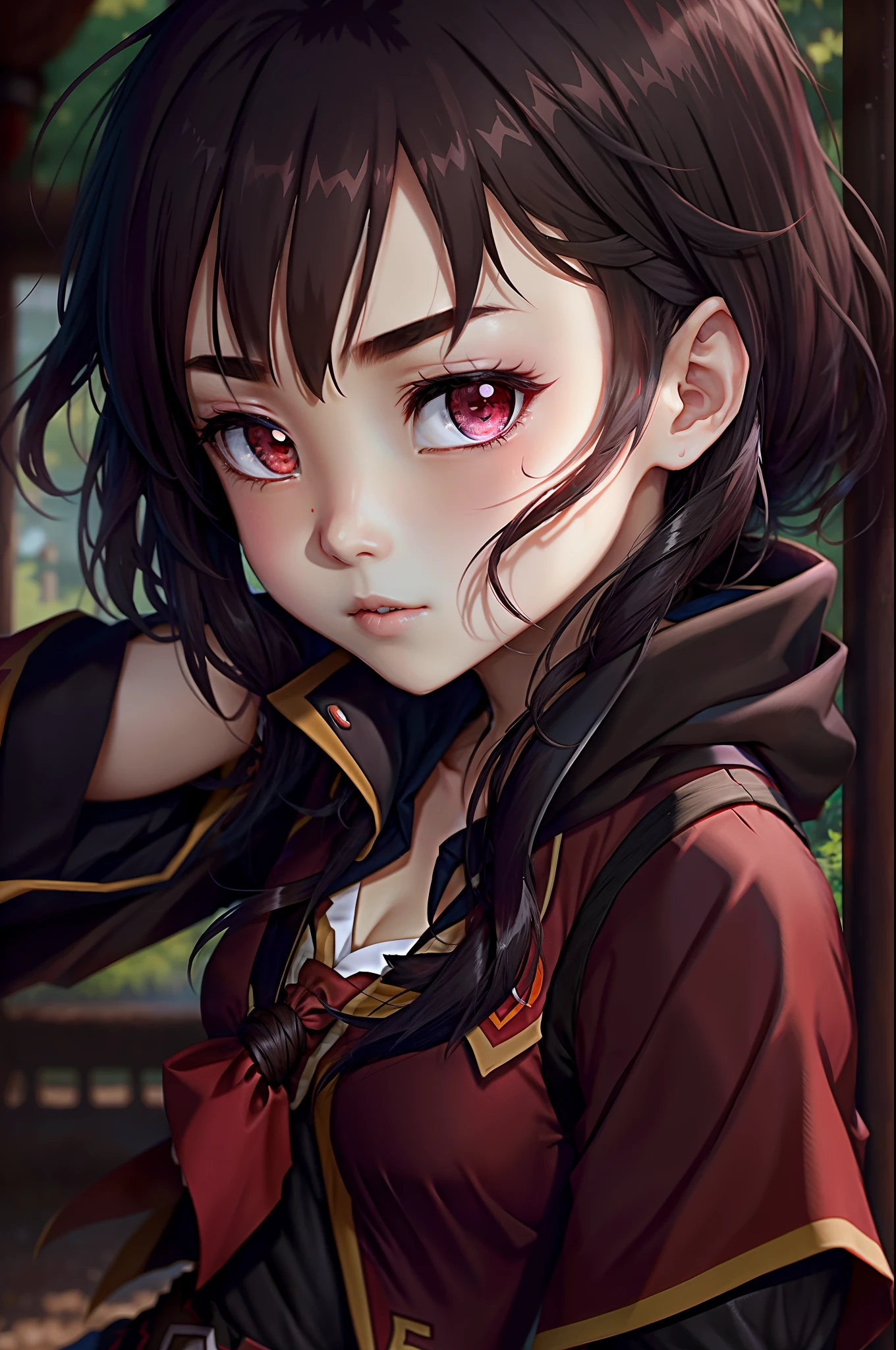 Megumin 校服 schools Hollow eyes Flip the skirt