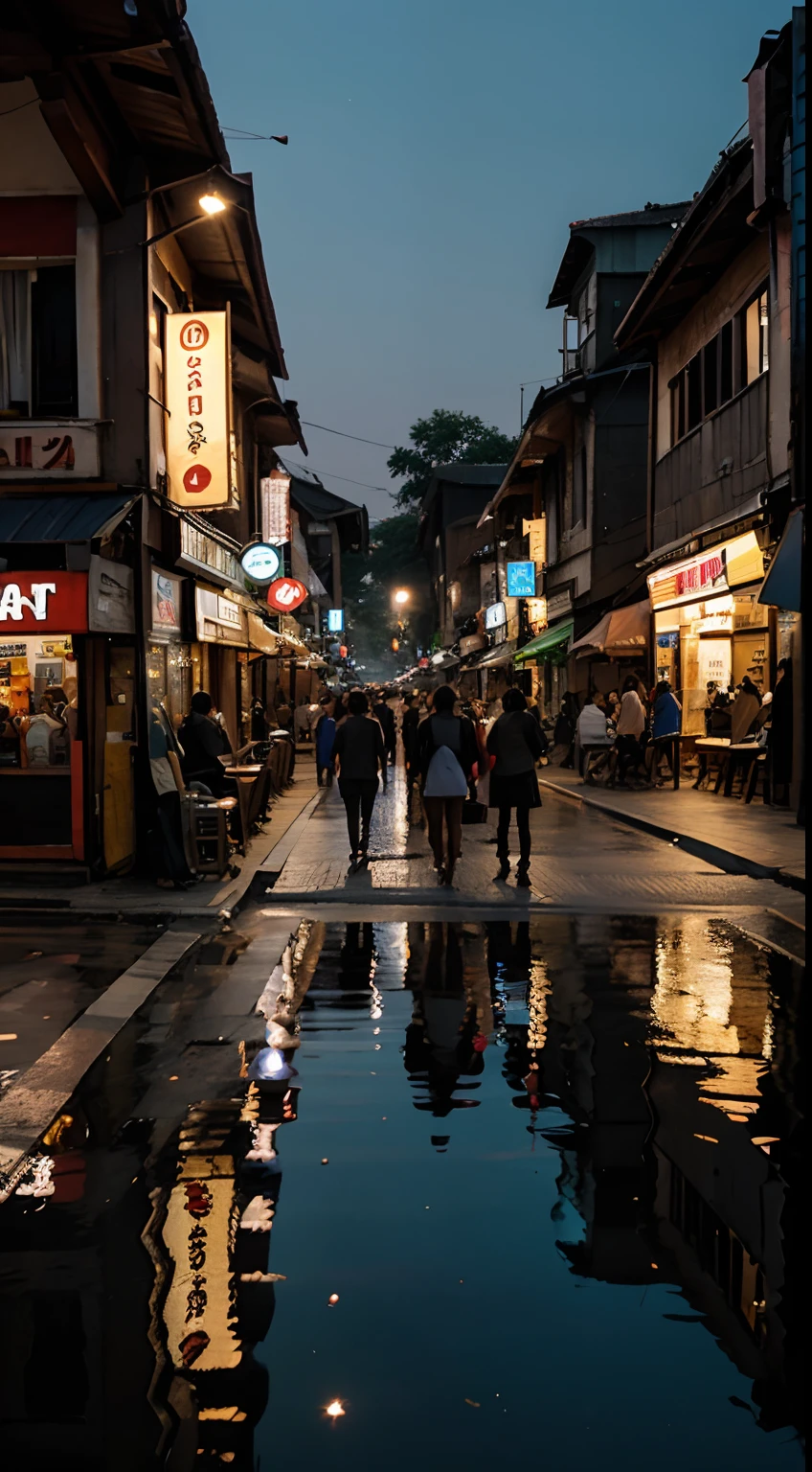 Saran city, busy atmosphere, extremely detailed