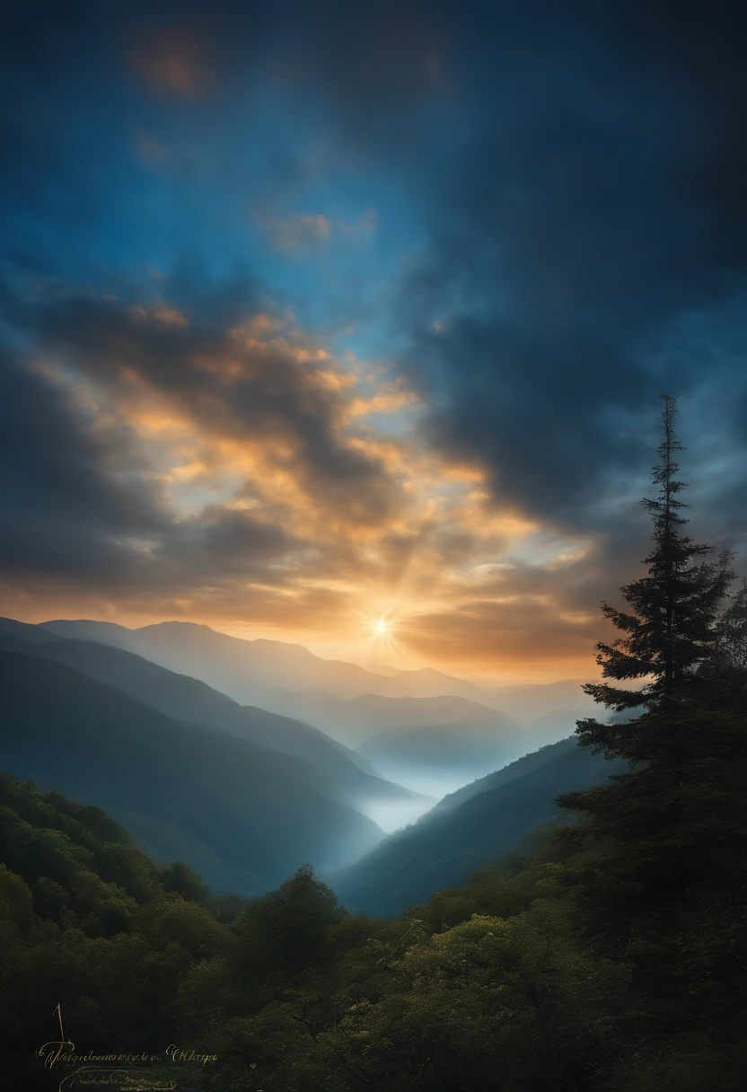 (Magical blue flow overlay scene of beautiful sky), (heaven), (nuvem), soft lighting, fundo limpo, beautiful sky landscape, master part, alta qualidade, graphics beautiful, High detail,pintado por Thomas Kincaid, art-station, foco nítido, Inspiring 8K wallpapers,