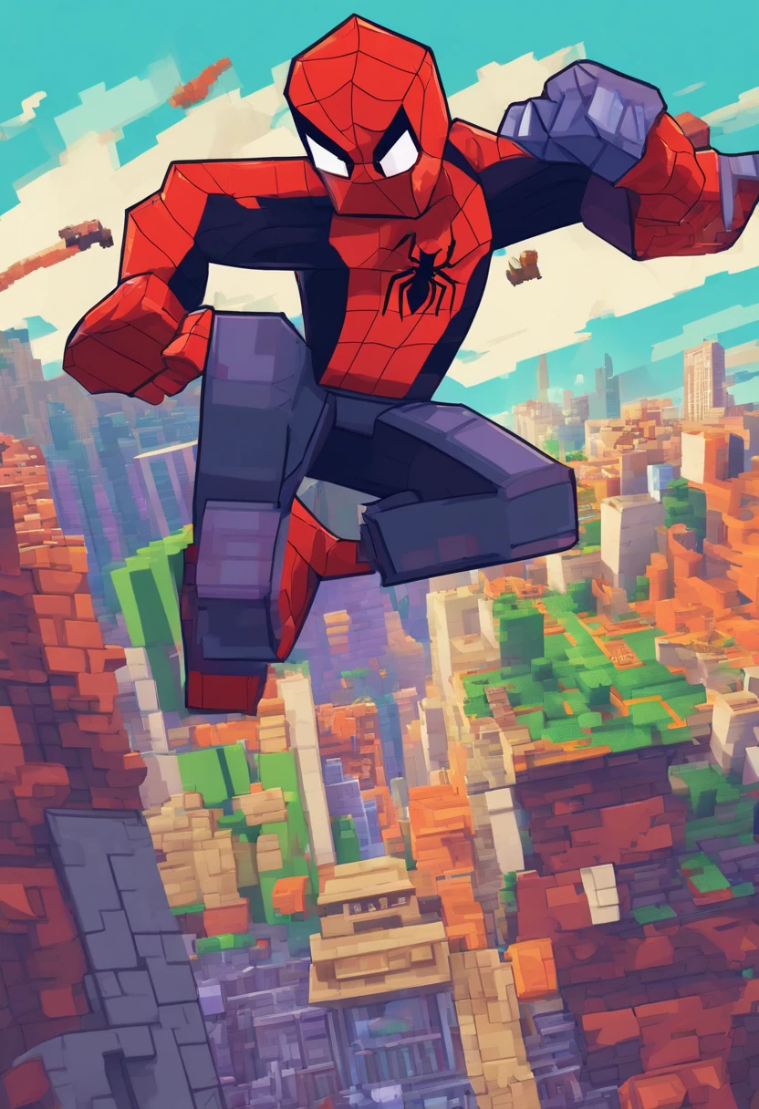 Homem-aranha, lutando contra o venom na cidade. (best angle) , (lindo)