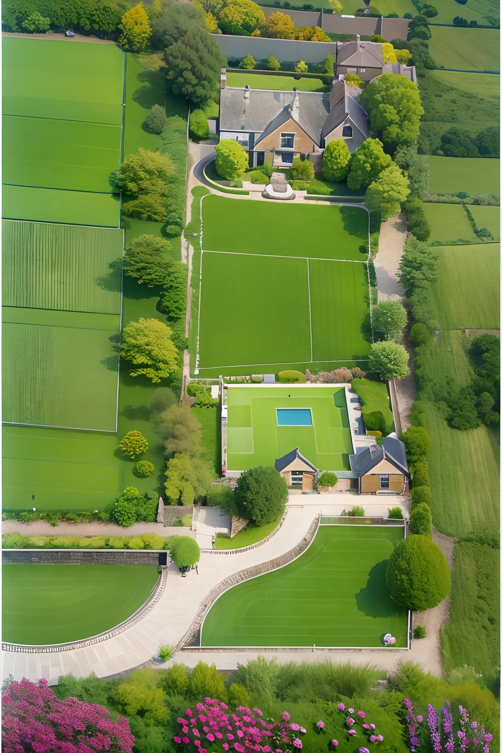 Holiday cottages, Pool, trpical garden