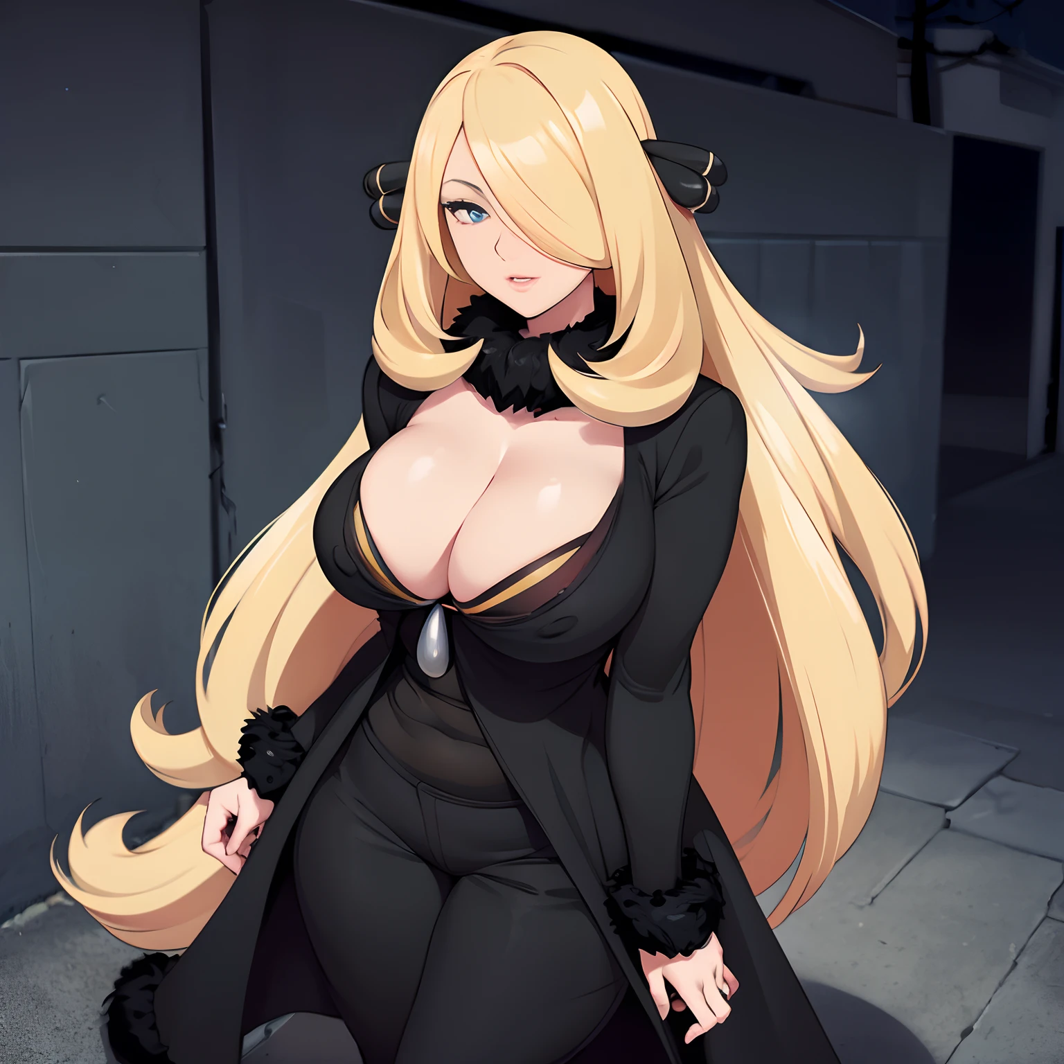 Deep cleavage,
