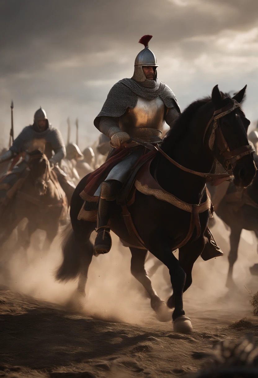 a photorealistic scene depicting 'The Battle of Constantinople in 1147 ' with the utmost attention to detail and realism. Use the Niji 5 rendering engine in Unreal Engine, harnessing the power of Octane Render for lifelike visuals. Ensure the scene captures the historical accuracy and intensity of this battle. Pay meticulous attention to every aspect, including the landscape, soldiers' attire, weaponry, and facial expressions. Utilize high-resolution 4K or 8K resolution for impeccable clarity and detail. Employ HDR lighting for dynamic realism. This scene should transport viewers back in time, making them feel as if they're witnessing the battle unfold before their eyes, cinematic., conceptual art, dark fantasy