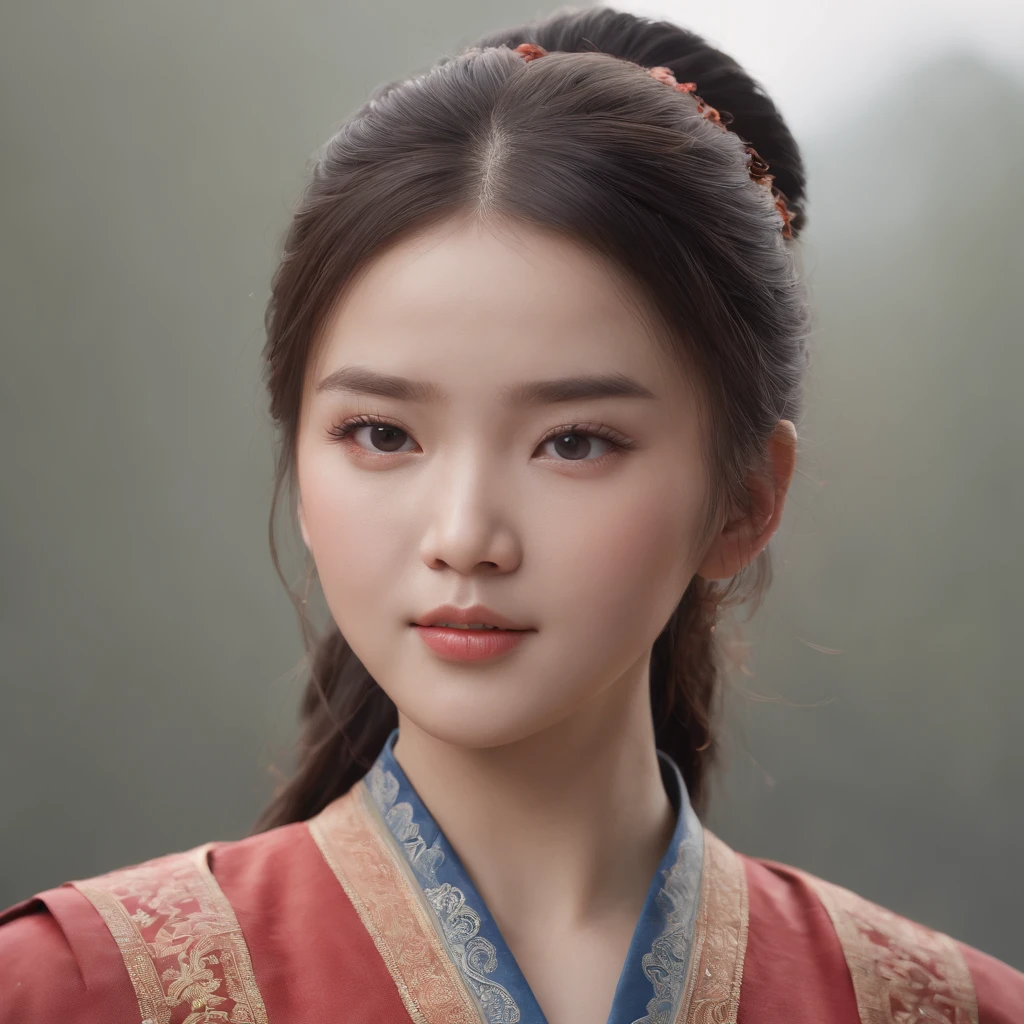 {high quality}, octane render, Ultra HD, depth of field, epic, cinematic, ancient China, 1girl, cute face, solo, feiyufu,