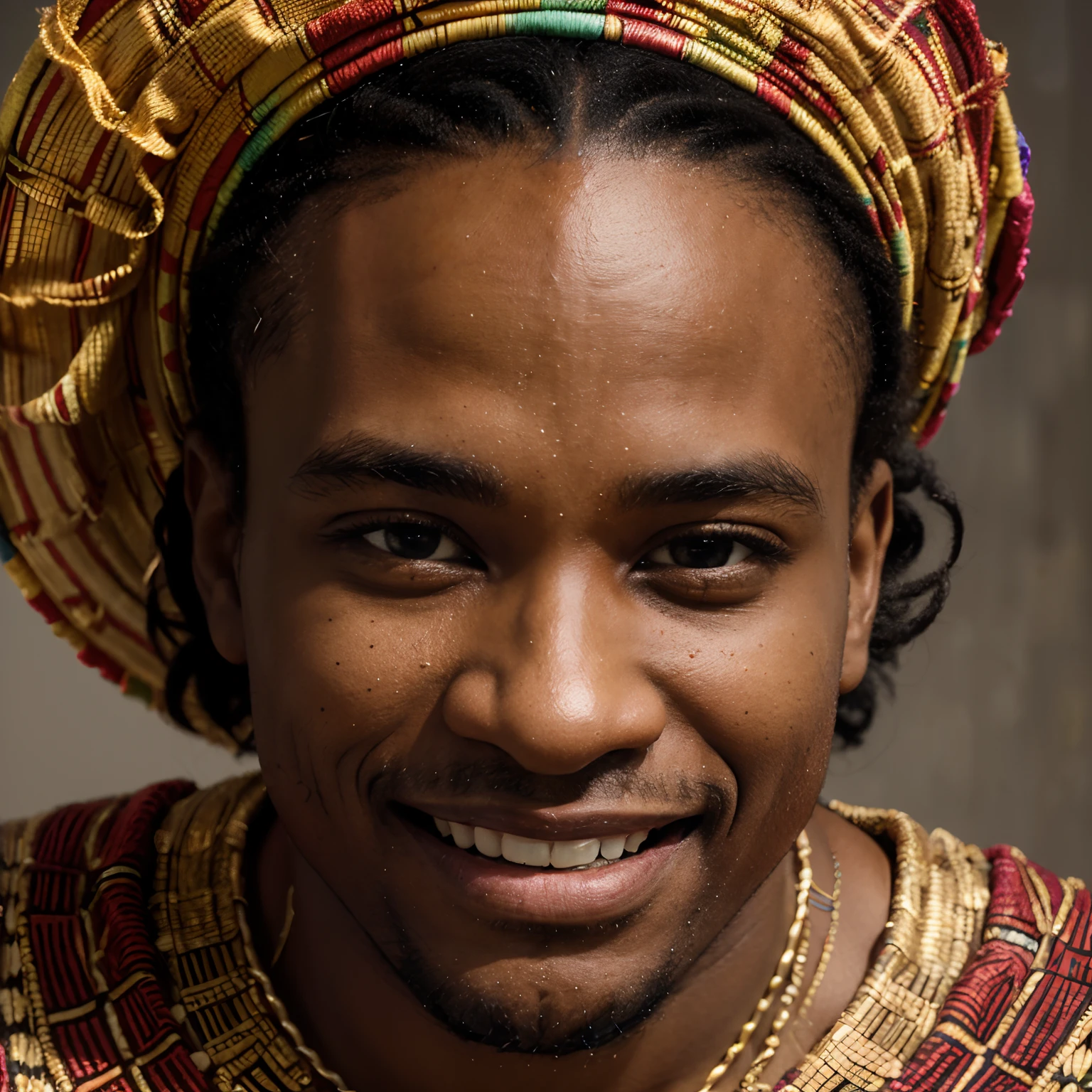 (a 28-year-old African-American man, joyful expression, super happy, ecstatic, HD, 4K, intricate details, close-up shot, raw colors)