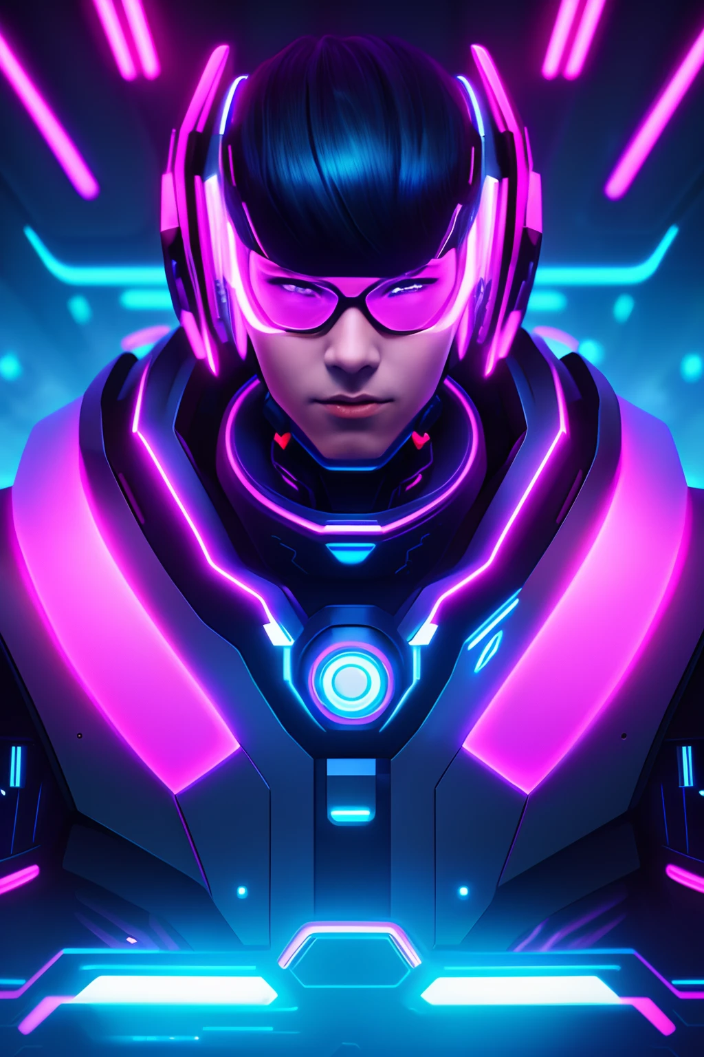 Cyberpunker from - art - the future, digital cyberpunk - anime art, digital cyberpunk anime art, vibrant fan art, The Cowboy of Cyberspace, cyberpunk artstyle, bright cyberpunk glow, Neon scales and cyborg technology, rossdraws cartoon vibrant, Neon Digital Art, The style of the cyberverse, Digital anime in the style of cyberpunk!!, cyberpunk artstyle, Portrait of a Glowwave man