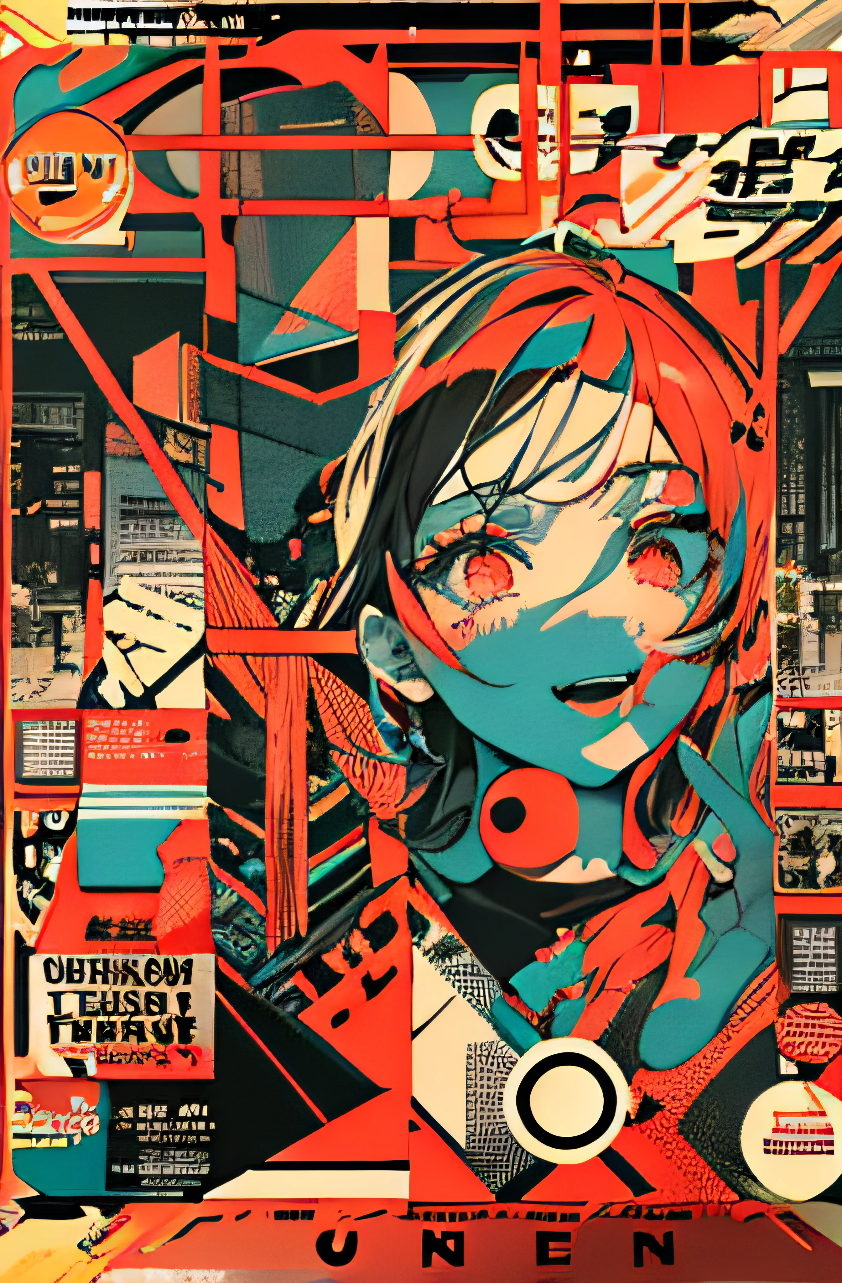 (((dramatic))), (((gritty))), (((intense)))) The movie poster features \(Masterpiece, Best Quality), 8k Wallpaper, highly detailed, poster, cartoon, happy, vintage, 1960s, thriller cinematic movie poster, Bauhaus, shapes, lines, abstract, propaganda, mid century modern, movie poster, vintage, . The color palette is dominated by dark colors, dotted with bright colors, giving the poster a dynamic and visual impact, tachi-e (magazine:1.3), (cover-style:1.3), fashionable, vibrant, outfit, posing, front, colorful, dynamic, background, element, confident, expressive, holding, statement, attachment, majestic, coiled, around, touch, scene, cover, bold, eye-catching, fashion, catchy, bigger, eye-catching, modern, trendy, focused, stylish,