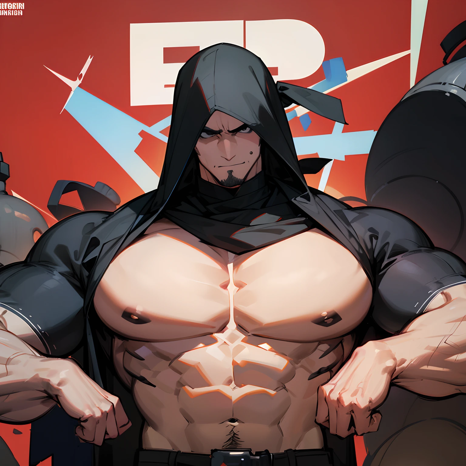im so hendsome dominant anti islamic oversize muscle 192cm recicst sexist black mid hair bigdick black eye man