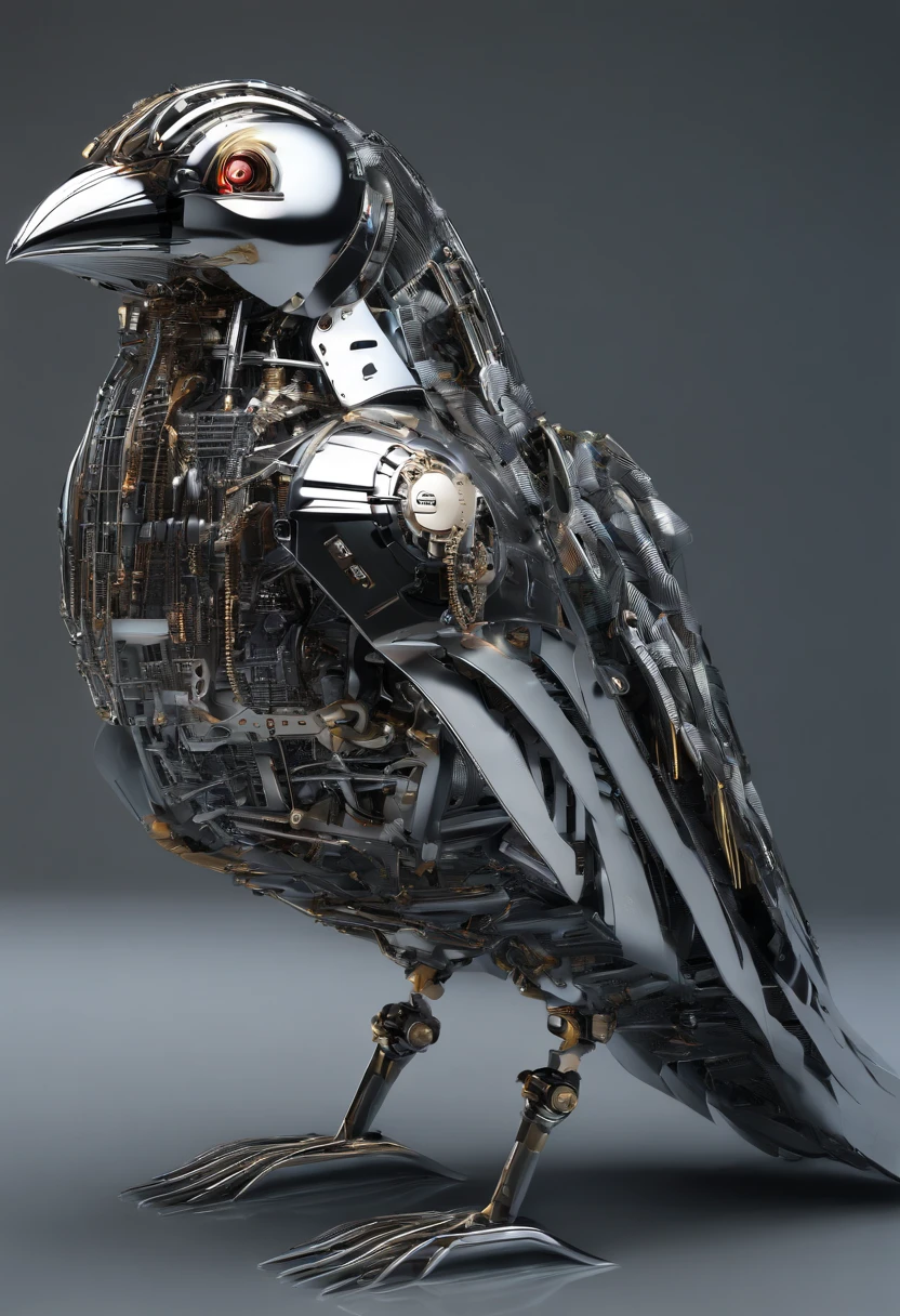 mechanical bird,metallic feathers,artificial intelligence,Futurism,Theo Jansen,The Wind-up Bird Chronicle,Close-up shot,