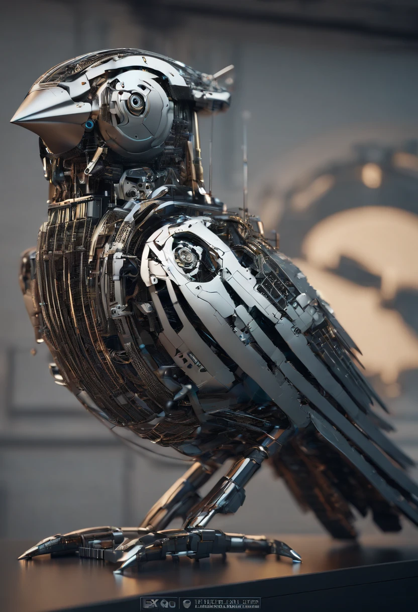 mechanical bird,metallic feathers,artificial intelligence,Futurism,Theo Jansen,The Wind-up Bird Chronicle,Close-up shot,
