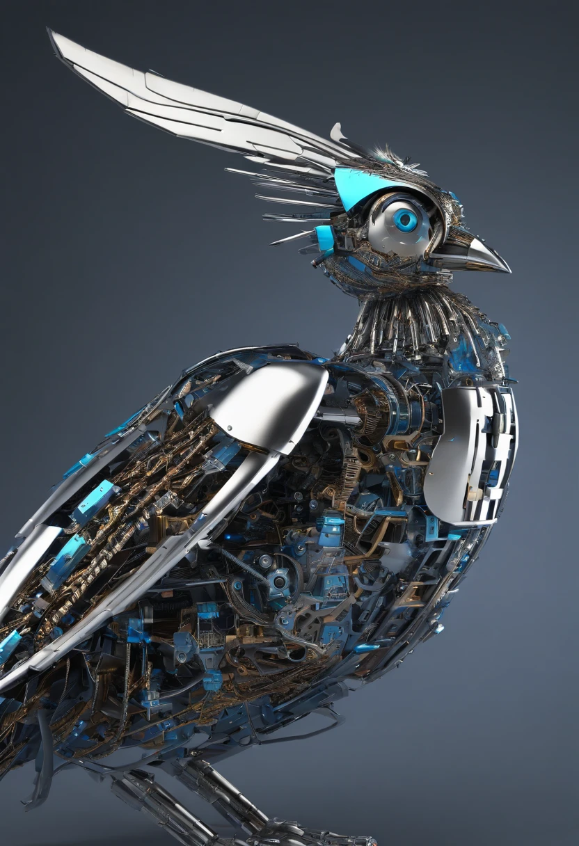 mechanical bird,metallic feathers,artificial intelligence,Futurism,Theo Jansen,The Wind-up Bird Chronicle,Close-up shot,