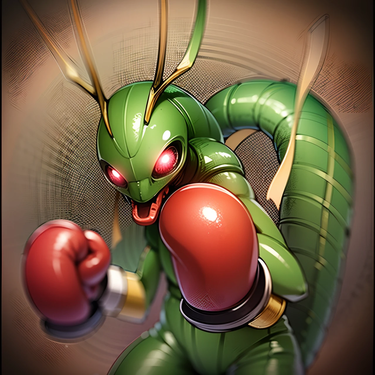 Praying mantis with boxing gloves --auto --s2