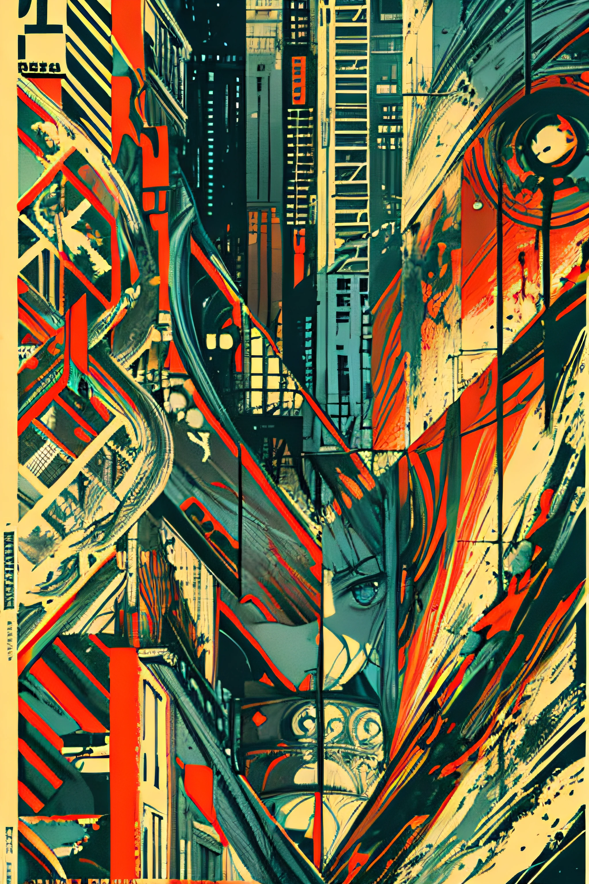(((dramatic))), (((gritty))), (((intense)))), ocean, wet hunt, The movie poster features \(Masterpiece, Best Quality), 8k Wallpaper, highly detailed, poster, vintage, 1960s, Bauhaus, cinematic movie poster, shapes, lines, abstract, propaganda, mid century modern, movie poster, The color palette is dominated by dark colors, dotted with bright colors, giving the poster a dynamic and visual impact, (magazine:1.3), (cover-style:1.3), fashionable, vibrant, outfit, posing, front, colorful, dynamic, background, element, confident, expressive, holding, statement, attachment, majestic, coiled, around, touch, scene, cover, bold, eye-catching, fashion, catchy, bigger, eye-catching, modern, trendy, focused, stylish, no text