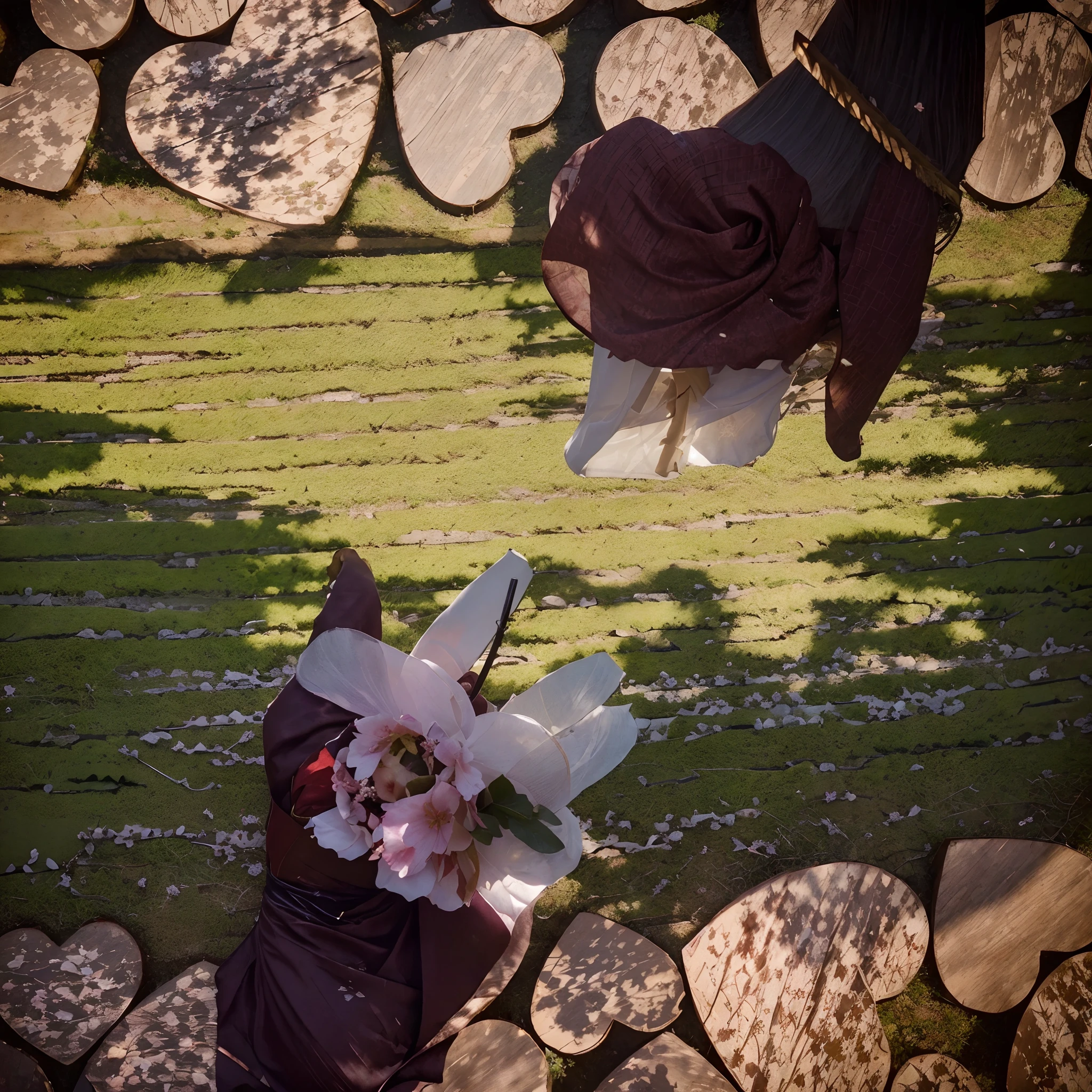 (materpiece:1.2), ultra-detailed, Kochou Shinobu from Demon Slayer with a changed background effect, temple in the background, vibrant colors, realistic lighting, anime style, sakura petals surrounding the character, intense gaze, elegant kimono attire, hair flowing in the wind, serene expression, delicate and vivid eyes, gradient sunset sky, soft rays of sunlight, intricate temple architecture, ornate decorations and statues, tranquil garden landscape, subtle cherry blossom scent in the air, calm and composed posture, dynamic pose with a sword, confident and powerful presence, intricate patterns on the kimono, peaceful atmosphere, perfectly captured details, visible brush strokes, precise linework, breathtaking composition, depth and dimensionality, atmospheric ambiance, mesmerizing beauty.