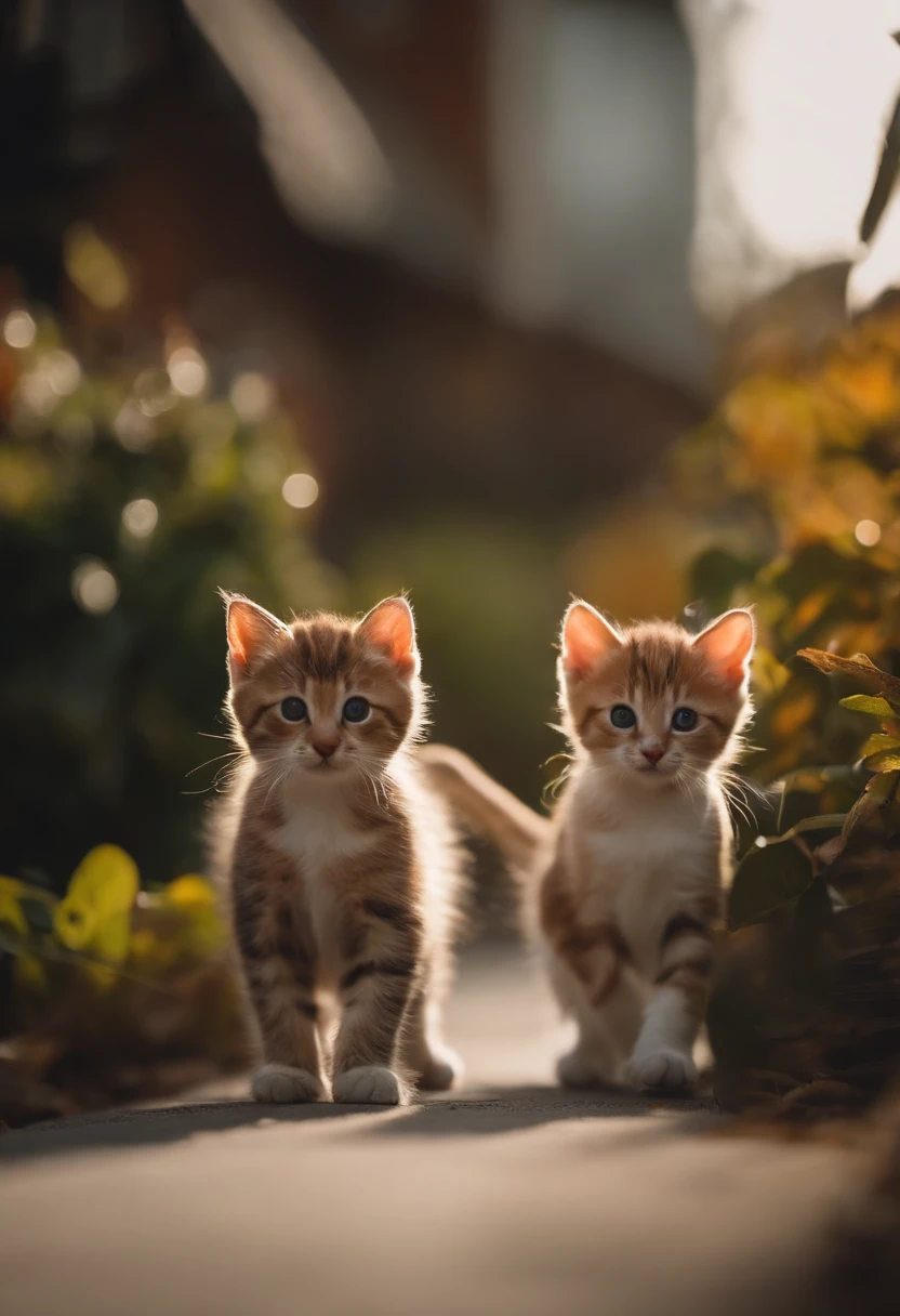 I have two little kittens, a cute little cat, cute kittens, Cutest, Incredibly cute, Adorable and cute, And cute and lovely. They are walking down the street with backpacks, Walking together, commute, Proudly walk down the street, And the cat is walking. They are cute in the style of 🍂 and 🍁, Adorable and cute, Cute and adorable, oh, nice and cute. They are known as real-life Tom and Jerry.