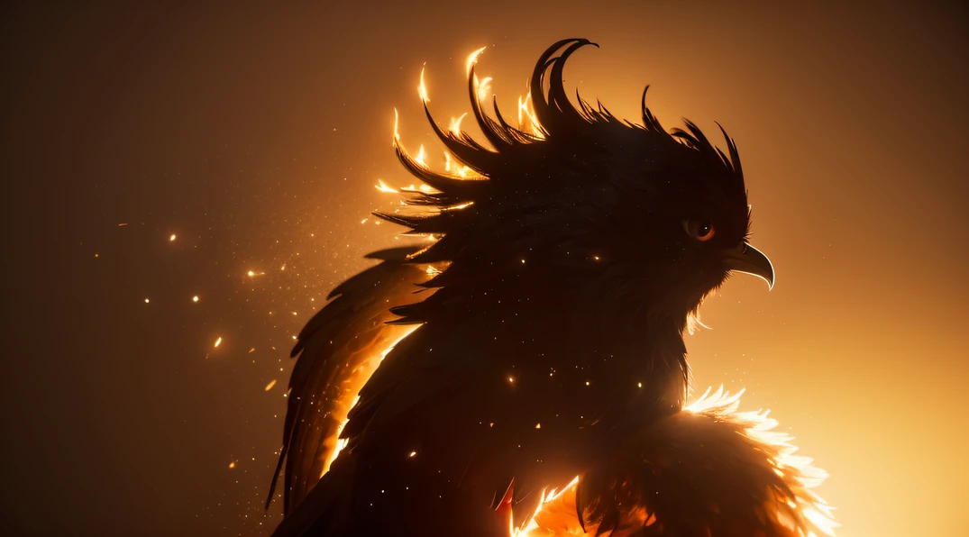 Golden-spotted beaked phoenix,plethora of colors,hight contrast,Panorama composition,Perfect light and shadow,unreal-engine,cg render,超高分辨率,8 k hd wallpaper,Movie special effects,Ray traching,particle fx,Dingdall effect,The Rembrandt effect,high-definition picture quality,Detail portrayal,The texture is delicate,complexdetails,combat state