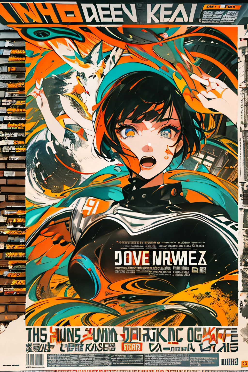 (((dramatic))), (((gritty))), (((intense)))), ocean, wet hunt, bomb, The movie poster features \(Masterpiece, Best Quality), 8k Wallpaper, highly detailed, poster, vintage, 1960s, Bauhaus, cinematic movie poster, shapes, lines, abstract, propaganda, mid century modern, movie poster, The color palette is dominated by dark colors, dotted with bright colors, giving the poster a dynamic and visual impact, (magazine:1.3), (cover-style:1.3), fashionable, vibrant, outfit, posing, front, colorful, dynamic, background, element, confident, expressive, holding, statement, attachment, majestic, coiled, around, touch, scene, cover, eye-catching, fashion, catchy, bigger, eye-catching, modern, trendy, focused, stylish, no text