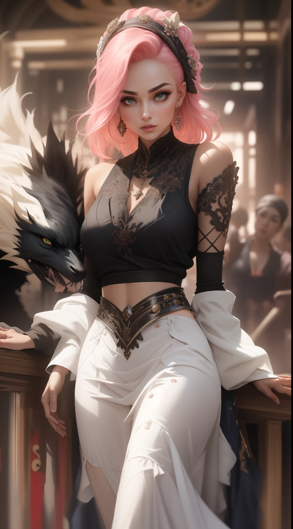 S beautiful queen,is depicted as a young girl with vibrant, emerald green eyes, fair skin, and long, pink hair. Her hair is typically worn in a short bob-style haircut,complemented by a forehead protector that she wears on her forehead, she is known for her petite and slender frame, which she often dresses in a simple, yet practical attire. She typically wears a red short-sleeved shirt, matching shorts, and black gloves. Her outfit is completed with black stockings and shinobi sandals. In terms of her facial features, Shr has a well-defined, oval-shaped face. She possesses a small button nose, rosy cheeks, and a pair of thin, arched eyebrows. Her eyes are one of her most striking features, shimmering with a vivid shade of green that adds a touch of liveliness to her appearance. Her lips are soft and pink, often curled into a determined expression, showcasing her strong will and determination. Her overall appearance exudes a youthful energy and a sense of femininity, which is further accentuated by her prominent eyelashes and slender fingers. Although her appearance may give off a delicate impression, She is a formidable ninja and proves time and again that she possesses great strength and skill.