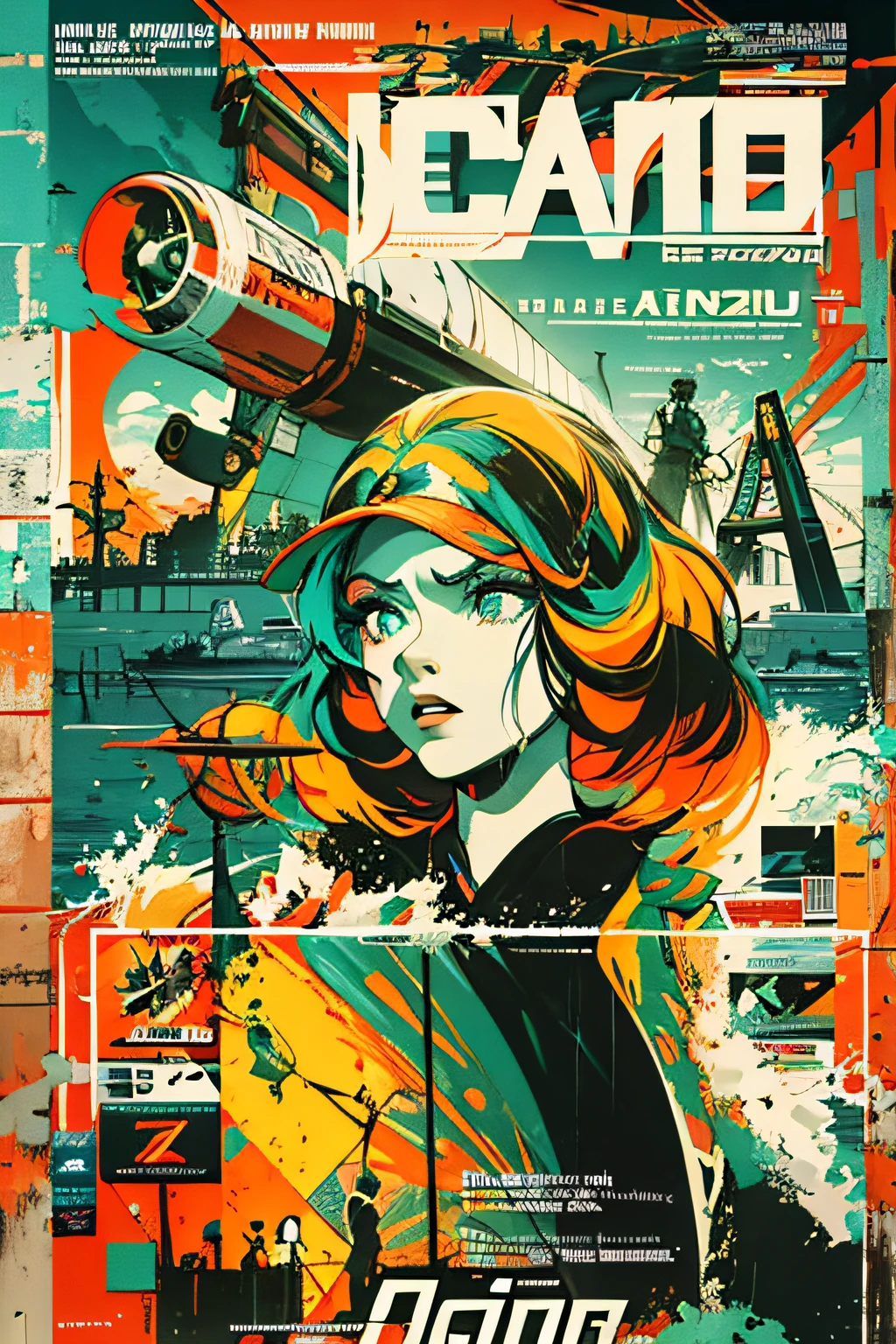 (((dramatic))), (((gritty))), (((intense)))), ocean, wet hunt, airport, The movie poster features \(Masterpiece, Best Quality), 8k Wallpaper, highly detailed, poster, vintage, 1960s, Bauhaus, cinematic movie poster, shapes, lines, abstract, propaganda, mid century modern, movie poster, The color palette is dominated by dark colors, dotted with bright colors, giving the poster a dynamic and visual impact, (magazine:1.3), (cover-style:1.3), fashionable, vibrant, outfit, posing, front, colorful, dynamic, background, element, confident, expressive, holding, statement, attachment, majestic, coiled, around, touch, scene, cover, eye-catching, fashion, catchy, bigger, eye-catching, modern, trendy, focused, stylish, no text