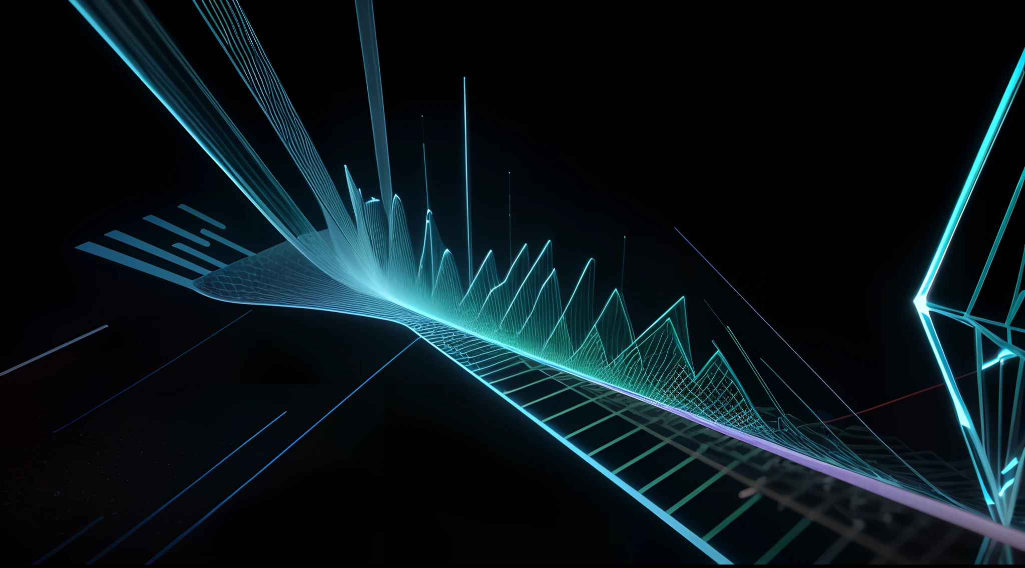 Engaging 3D visualization featuring stunning graphs、glinting
