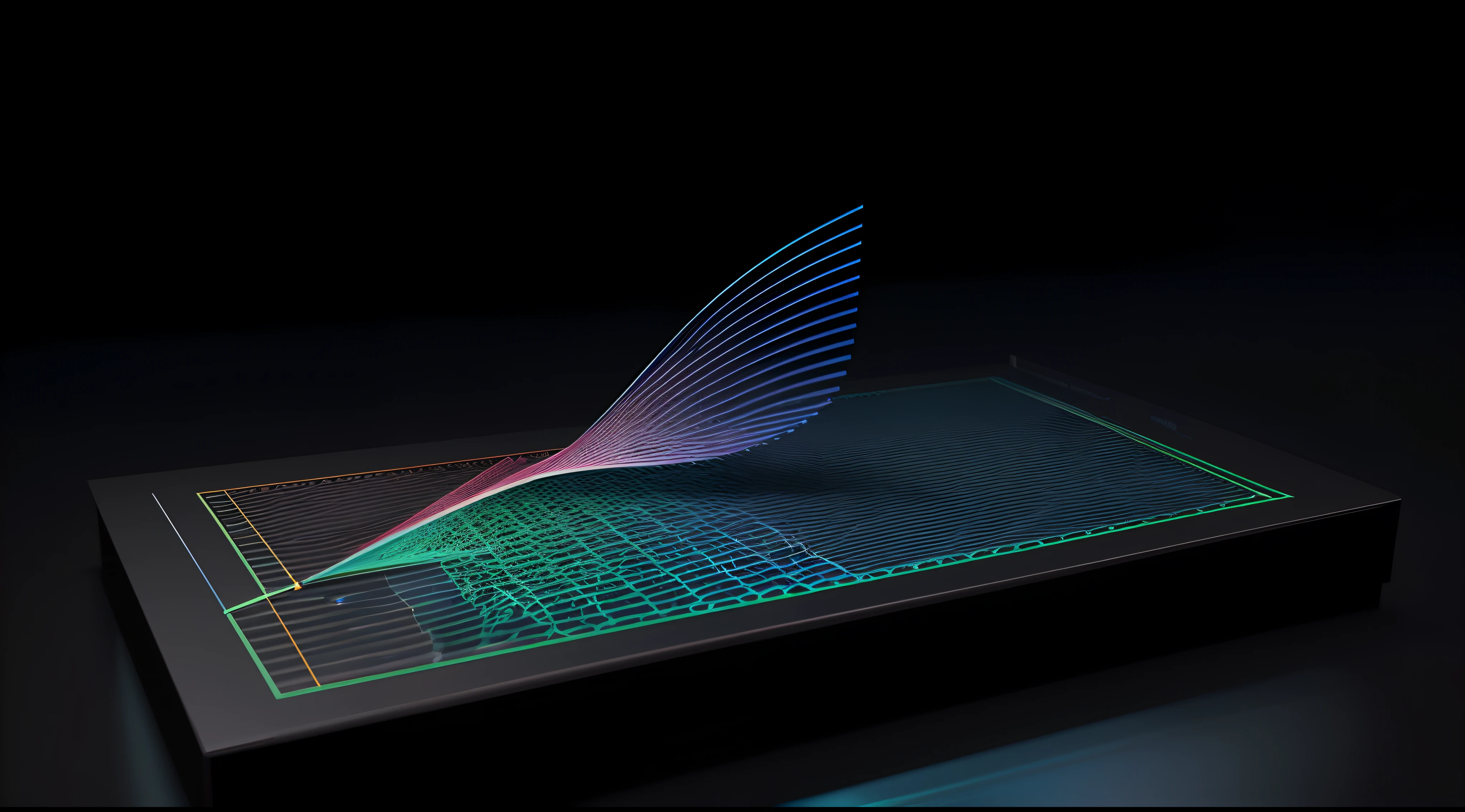 Engaging 3D visualization featuring stunning graphs、glinting