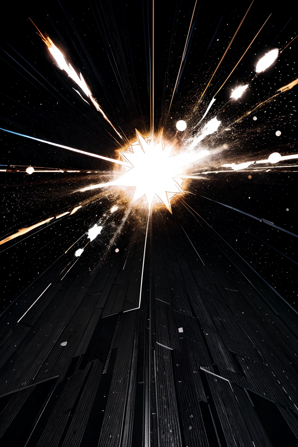 Black and White Comic Radial Lines Background Rectangle Fight Stamp for Card Sleeve or Anime Speed Graphic Ink Texture Superhero Action Frame Explosion Vector Illustration Sunbeam or Star Explosion Element