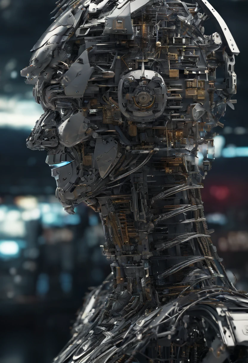 Mechanical birds,Metal feathers,Artificial intelligence,futurism,Theo Jensen,《Chronicle of the Wind Rising Bird》,Close-up shot,