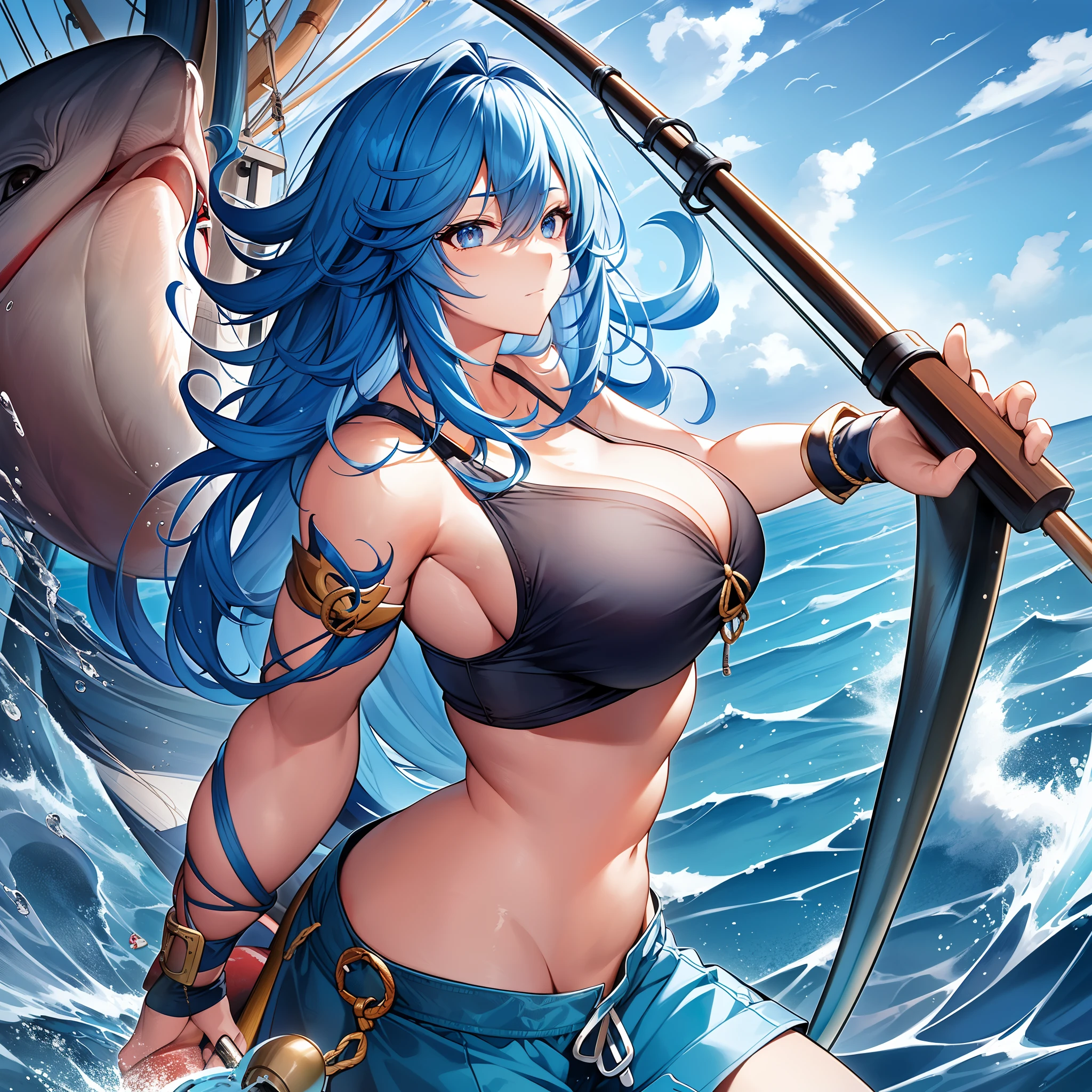 Outrageous resolution、masterpiece++、top-quality++、ultra-definition++、ultra-definition++、4k++、8k++、from side、(Background Focus)++、((1)))+++Dressed woman celebrates muscular blue-haired big-ed fisherman on the deck of a fishing boat in rough seas destroying a city and hoists giant tuna with a fishing rod in the guise of a fisherman、Muscular blue-haired big-breastherman rune riding on the deck of a fishing boat in rough seas and hoisting giant tuna with a fishing rod in the form of a fisherman、Muscular blue-haired huge fisherman magic riding on the deck of a fishing boat in rough sea and hoisting a giant tuna with a fishing rod in the form of a fisherman、Muscular blue-haired huge breasts fishoisting a giant tuna using a fishing rod in the form of a fisherman on the deck of a fishing boat in the rough sea flying above、Muscular blue-haired big breasts fisherw on the deck of a fishing boat in rough sea and hoisting a huge tuna using a fishing rod in the form of a fisherman、President of a muscular blue-haired big breasts fisherman who usesrod to lift a huge tuna in the form of a fisherman on the deck of a fishing boat in rough seas、Detailed contemporary art、Contemporary Art Style、Break Muscular blue-haired big breasts fisherman witch riding on thefishing boat in the sea of beautiful modern rough seas and hoisting giant tuna with fishing rod in fisherman form、Muscular blue-haired big-breasted fisherman college student hoisting a giant sing a fishing rod in the form of a fisherman on the deck of a fishing boat in rough seas、Contemporary Art Behans、Muscular blue-haired big breasts fisherman high school student hoisting a giant a fishing rod in the form of a fisherman on the deck of a fishing boat in rough sea、Muscular blue-haired huge breasts fisherman female jie hoisting a huge tuna using a fishing rod form of a fisherman on the deck of a fishing boat in the beautiful rough sea、Muscular blue-haired