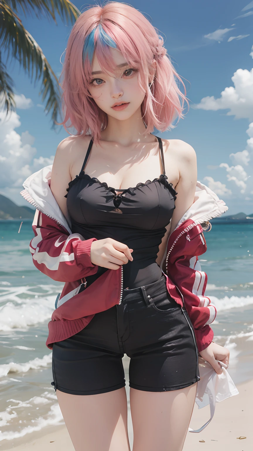 Lora realistis 1 girl with pink hair