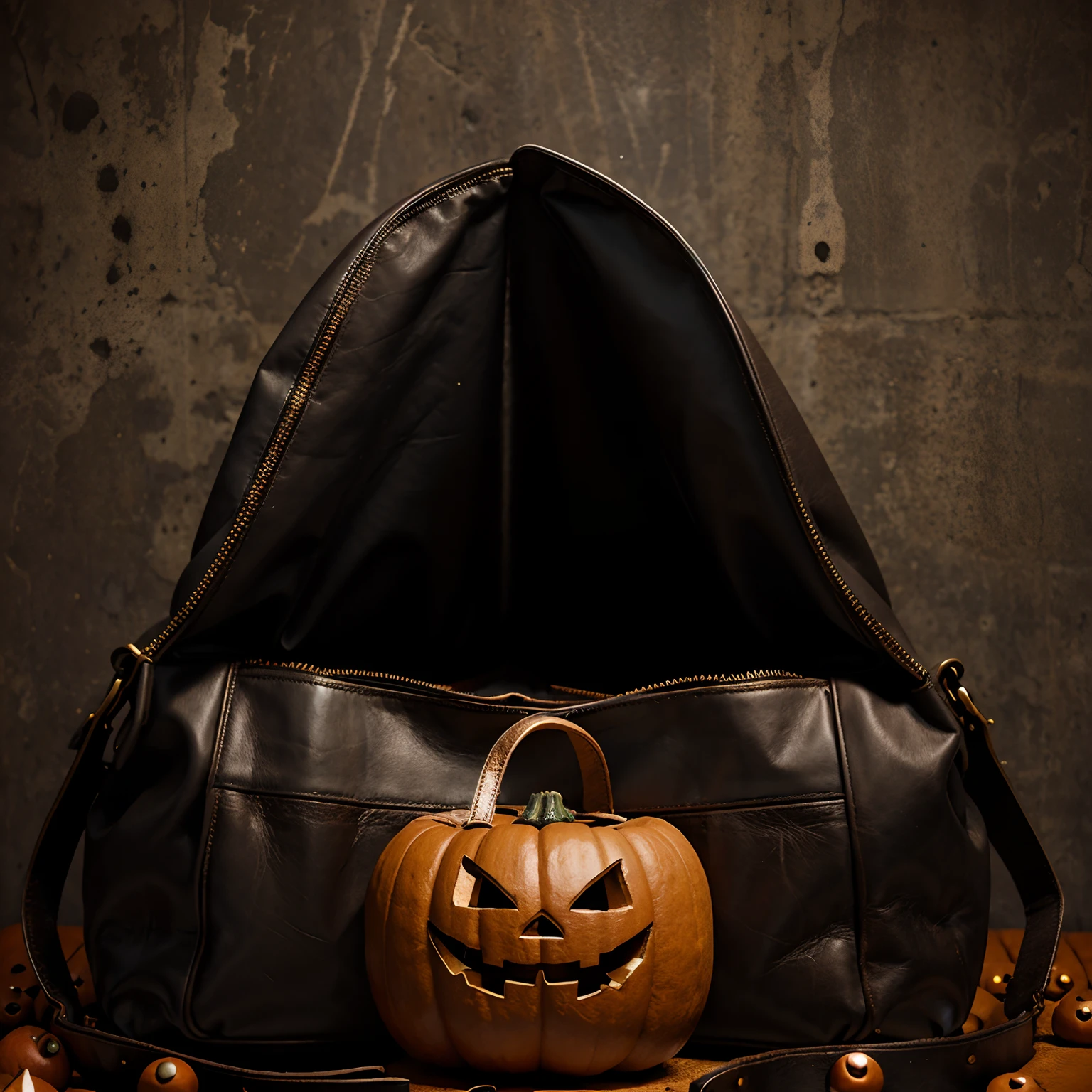 Leather big Bag background Halloween picture