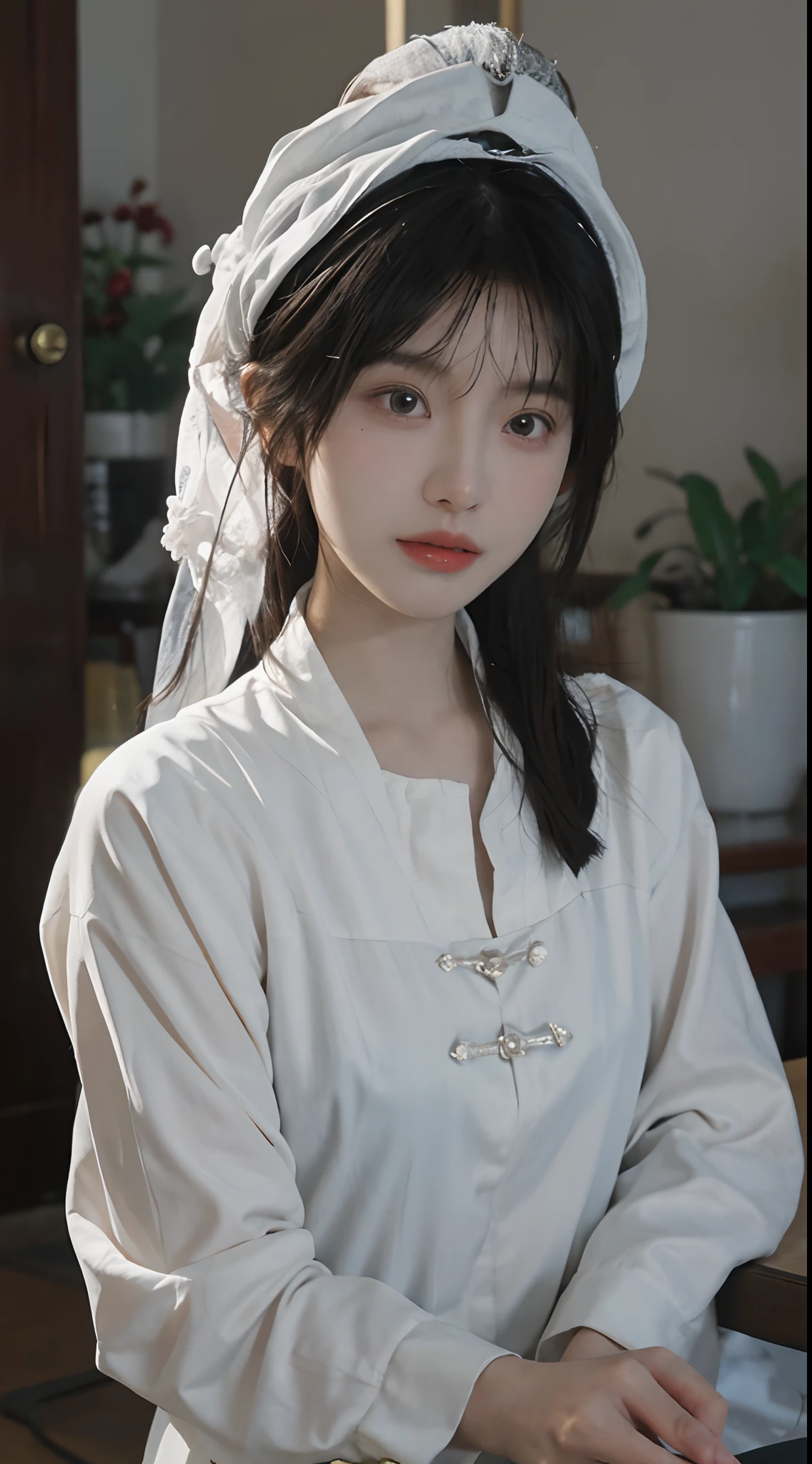 best qualtiy,tmasterpiece,超高分辨率,(realisticlying:1.4),Close-up of white dress, gorgeous chinese models, Gorgeous young Korean woman, beautiful Korean women, yanjun cheng, xintong chen, ruan jia beautiful!, Beautiful young Korean woman,
