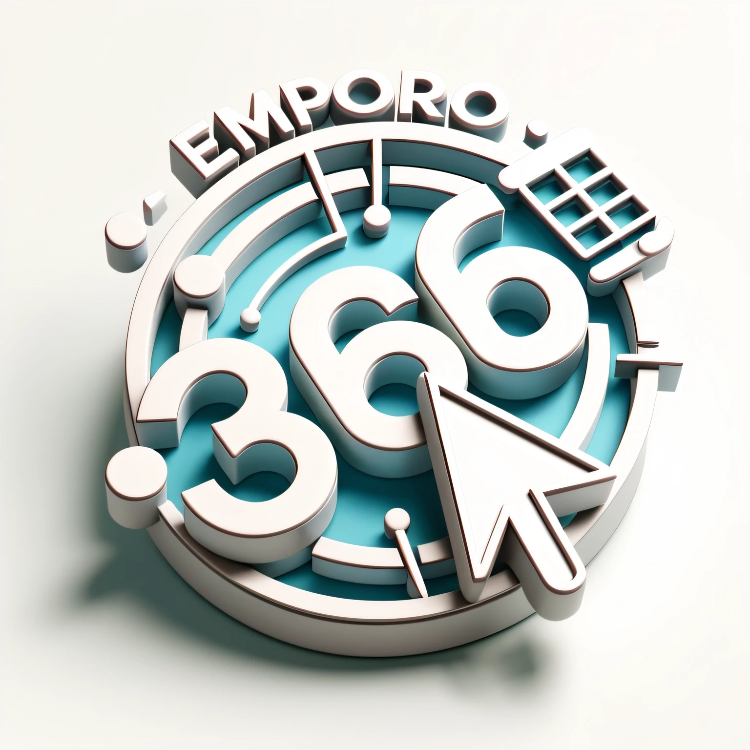 there is a clock with a curvy arrow and a curvy arrow in the middle, 3 d logo, depicted as a 3 d render, 360, 360º, 3d render”, screencapture, 3 6 0 projection, 3d illustration, 3 d illustration, 3 5 °, rounded logo, 360*, 360 monoscopic equirectangular