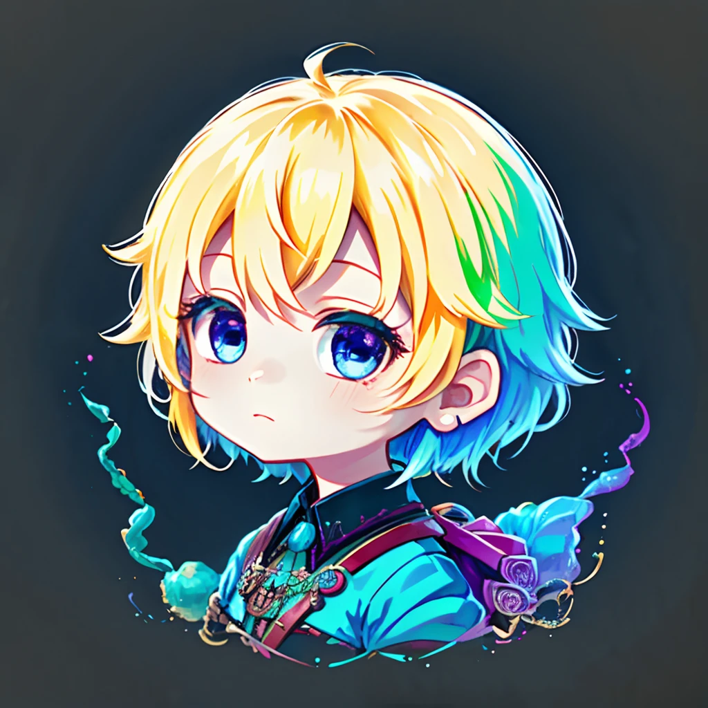 Irridescent color、Colorful pop characters,Farbe々ornamented、Bright background,adolable,Fantasy,intricate-detail {brightened,K HD,32k constellations