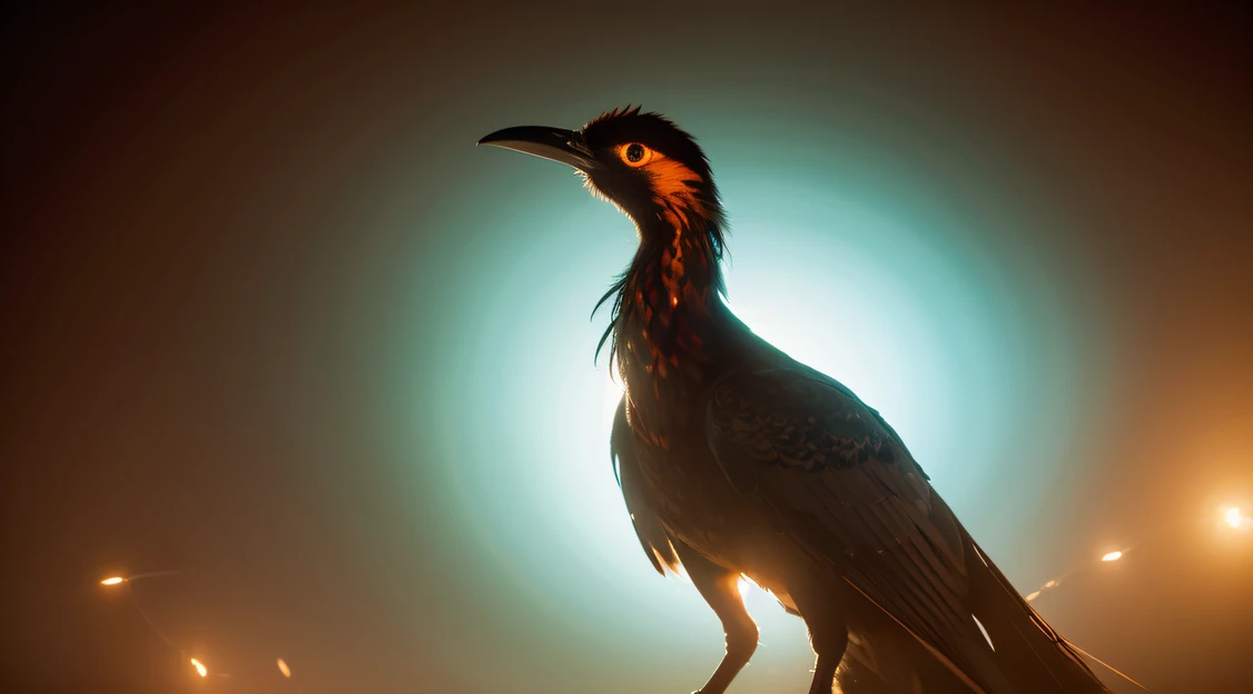 Golden-spotted beaked phoenix,plethora of colors,hight contrast,Panorama composition,Perfect light and shadow,unreal-engine,cg render,超高分辨率,8 k hd wallpaper,Movie special effects,Ray traching,particle fx,Dingdall effect,The Rembrandt effect,high-definition picture quality,Detail portrayal,The texture is delicate,complexdetails,combat state