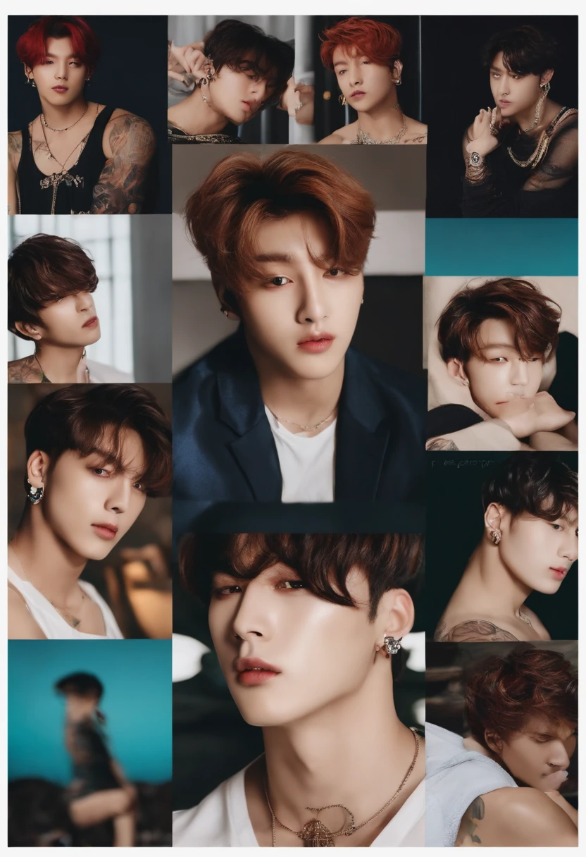 Jungkook, membro da boy band de K-pop BTS, Do it with tattoos and piercings.
