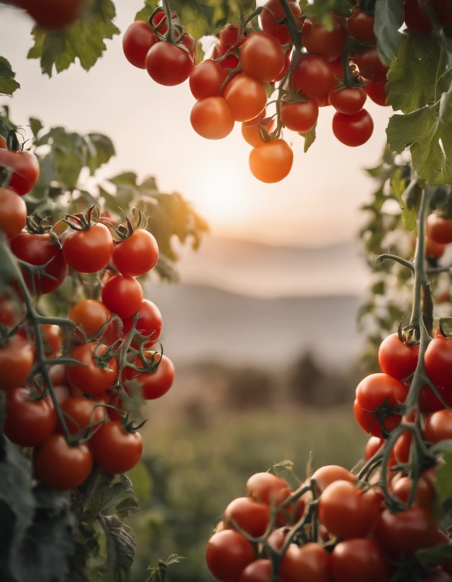 realisitic,a picture,8K,tomatoes,fresh,white backgrounid